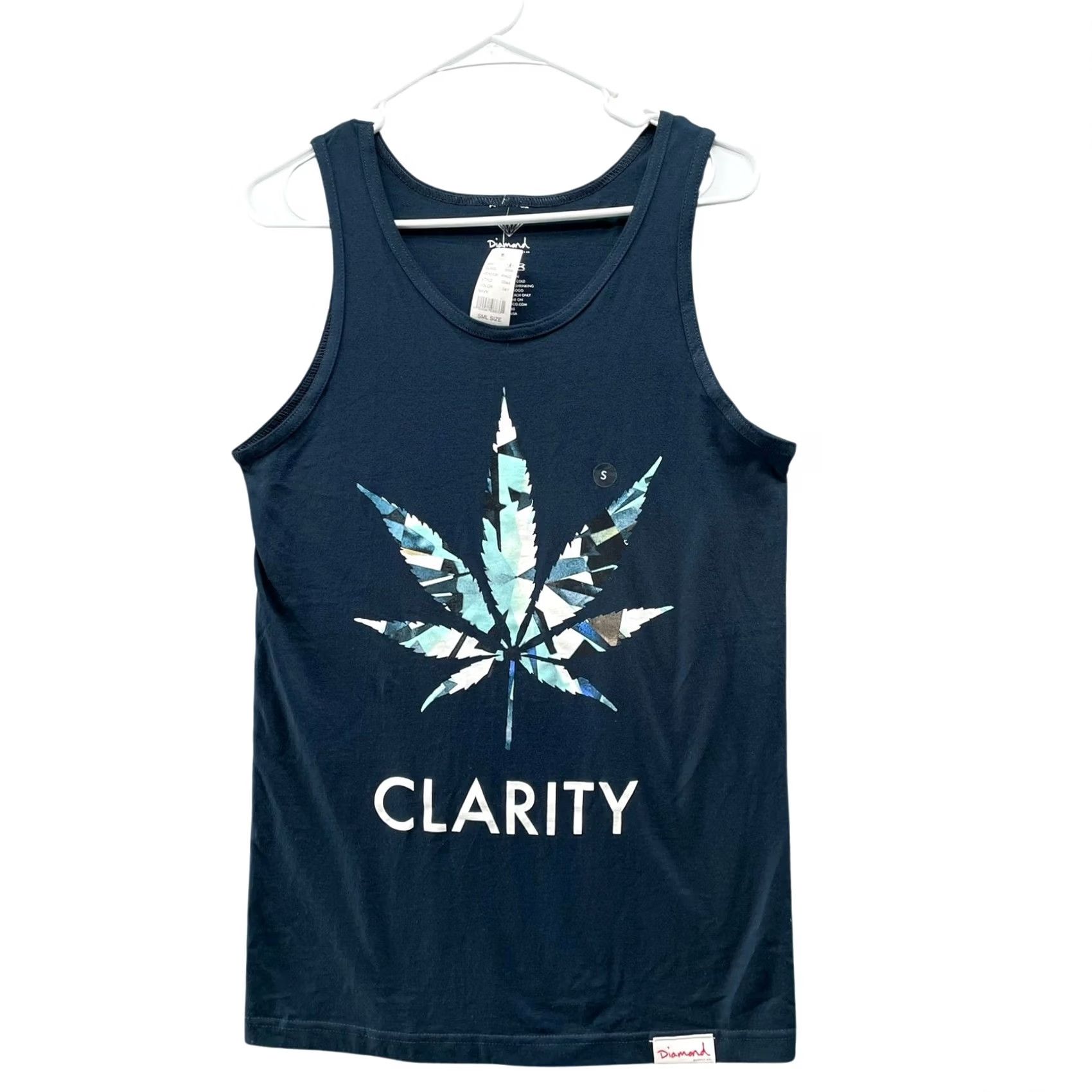 Diamond Supply Co. NWT Diamond Supply Co Clarity Tank Top Mens S Navy Graphic Print Teal Cotton Size US S / EU 44-46 / 1 - 2 Thumbnail