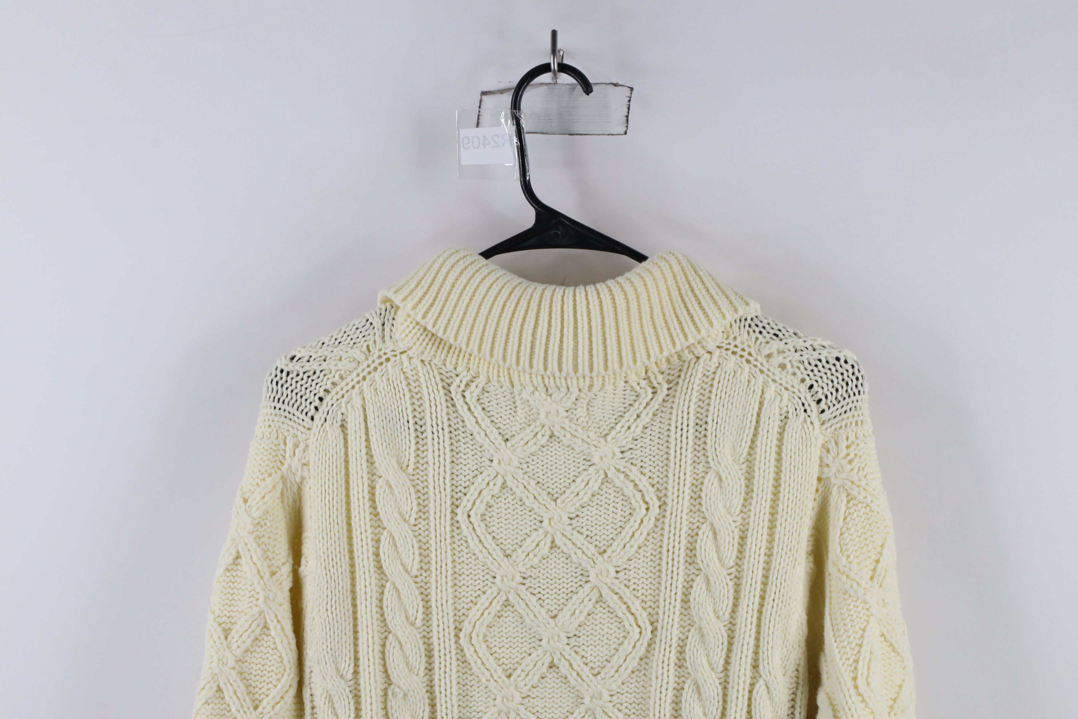Vintage Vintage 60s 70s Streetwear Fisherman Knit Cardigan Sweater Size M / US 6-8 / IT 42-44 - 11 Thumbnail