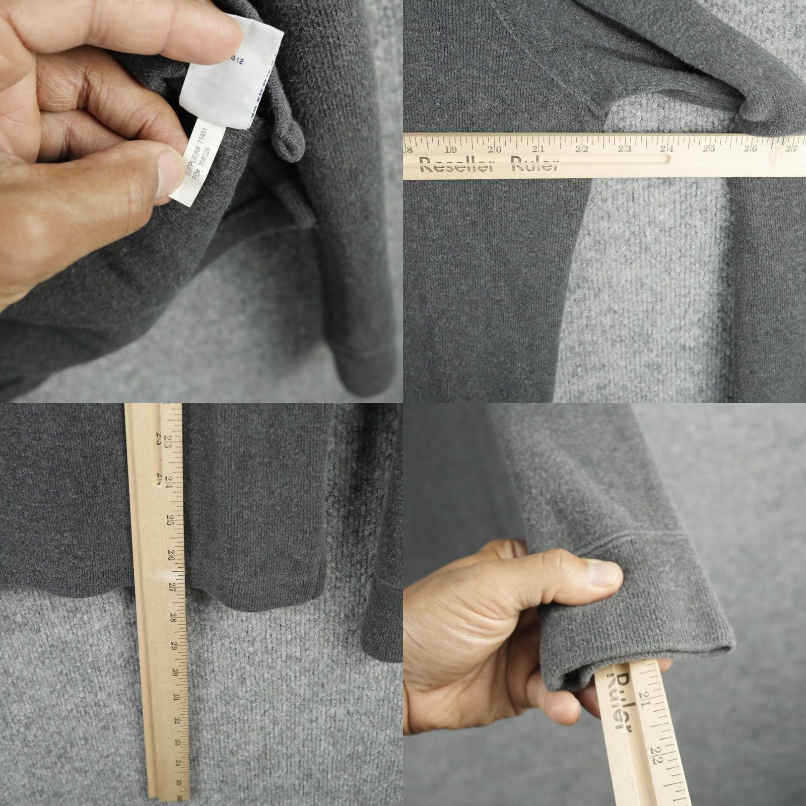 Polo Ralph Lauren Polo Ralph Lauren Sweater Mens Medium Gray Cotton 1/4 Zip Mock Neck Pullover Size US M / EU 48-50 / 2 - 8 Thumbnail
