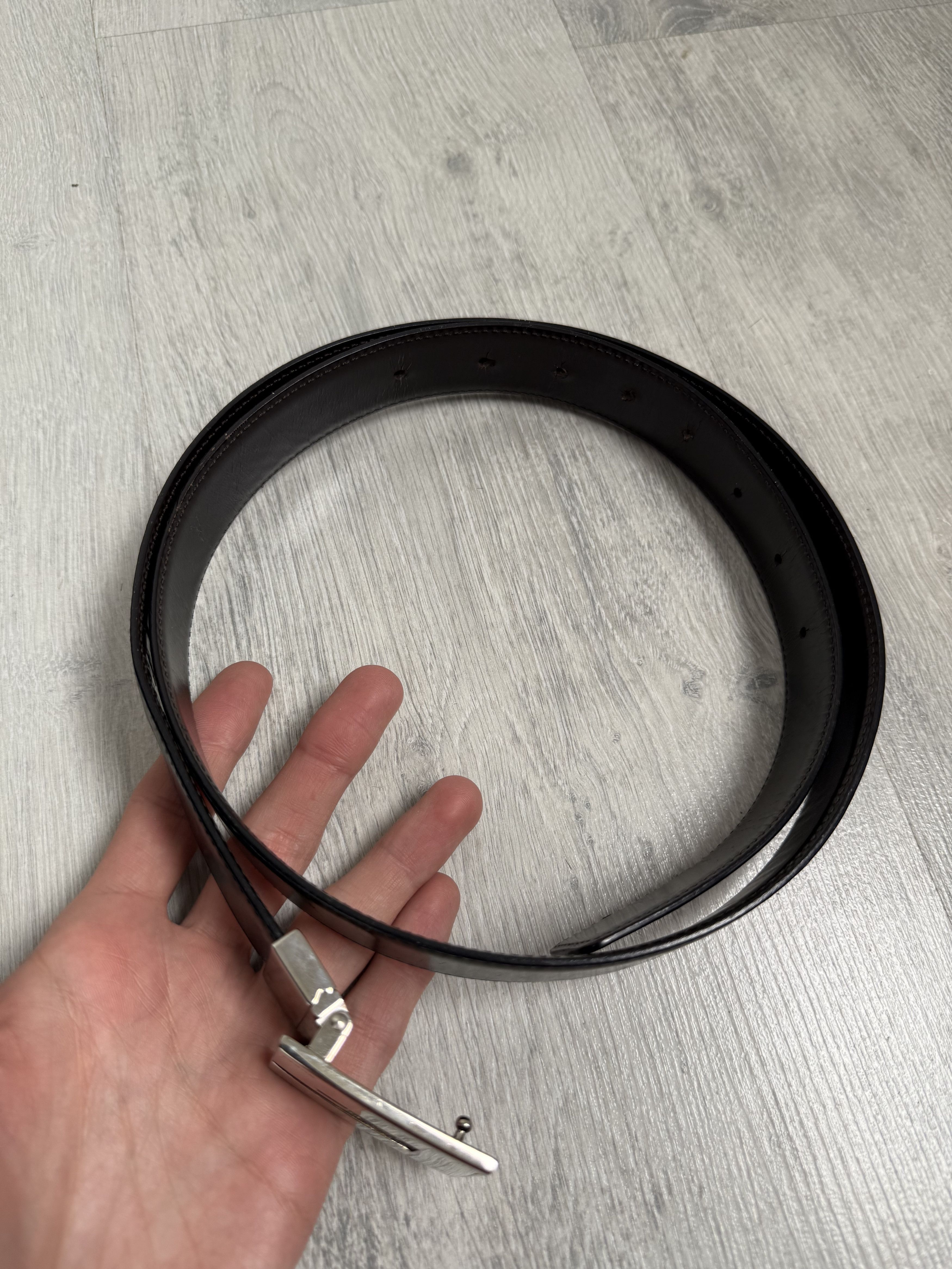 Gucci Vintage 1998 Gucci Tom Ford Era G Buckle Black Leather Belt Size ONE SIZE - 8 Thumbnail