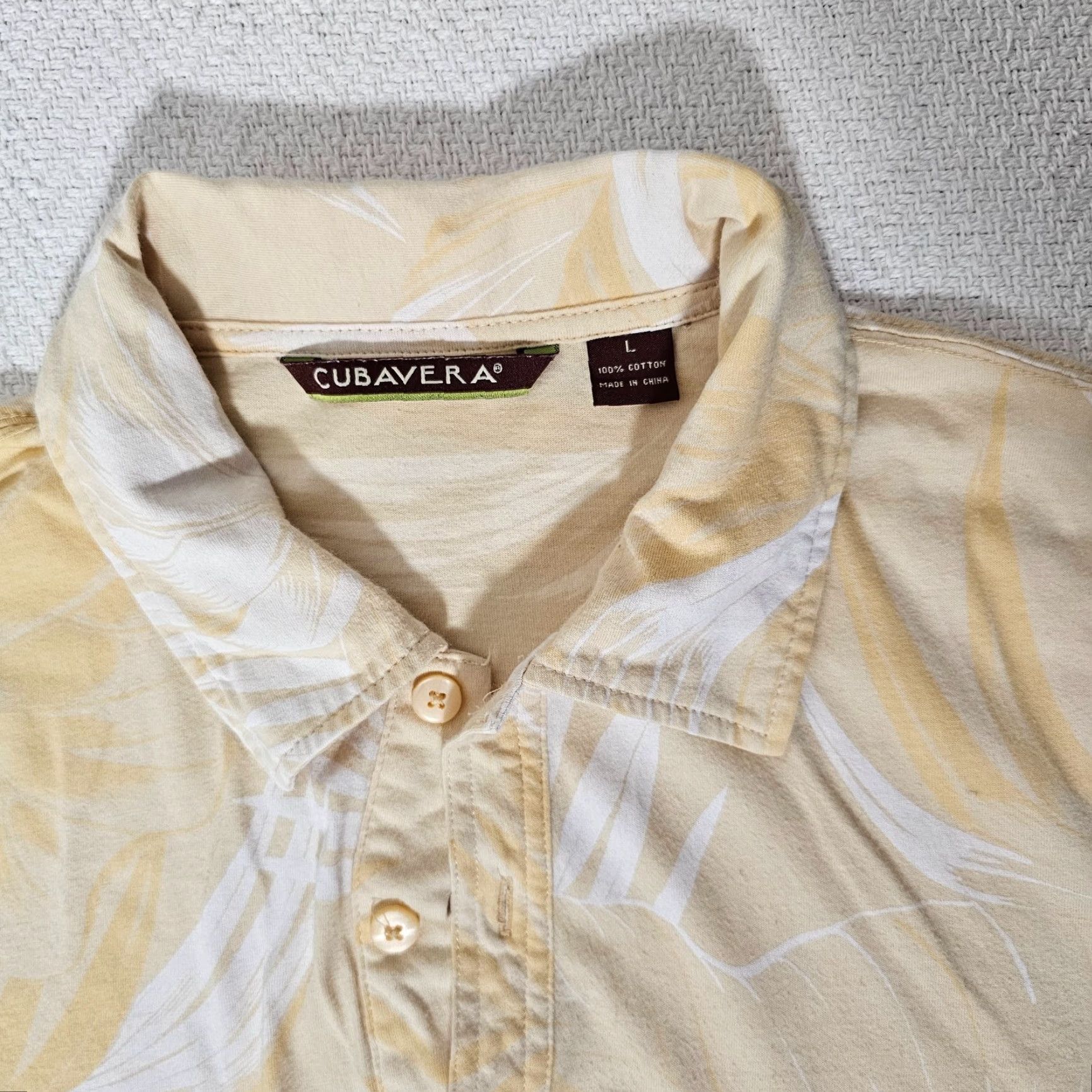 Cubavera Cubavera Lightweight Orange Floral Polo Shirt Men’s Large Short Sleeve Cotton Size US L / EU 52-54 / 3 - 2 Thumbnail