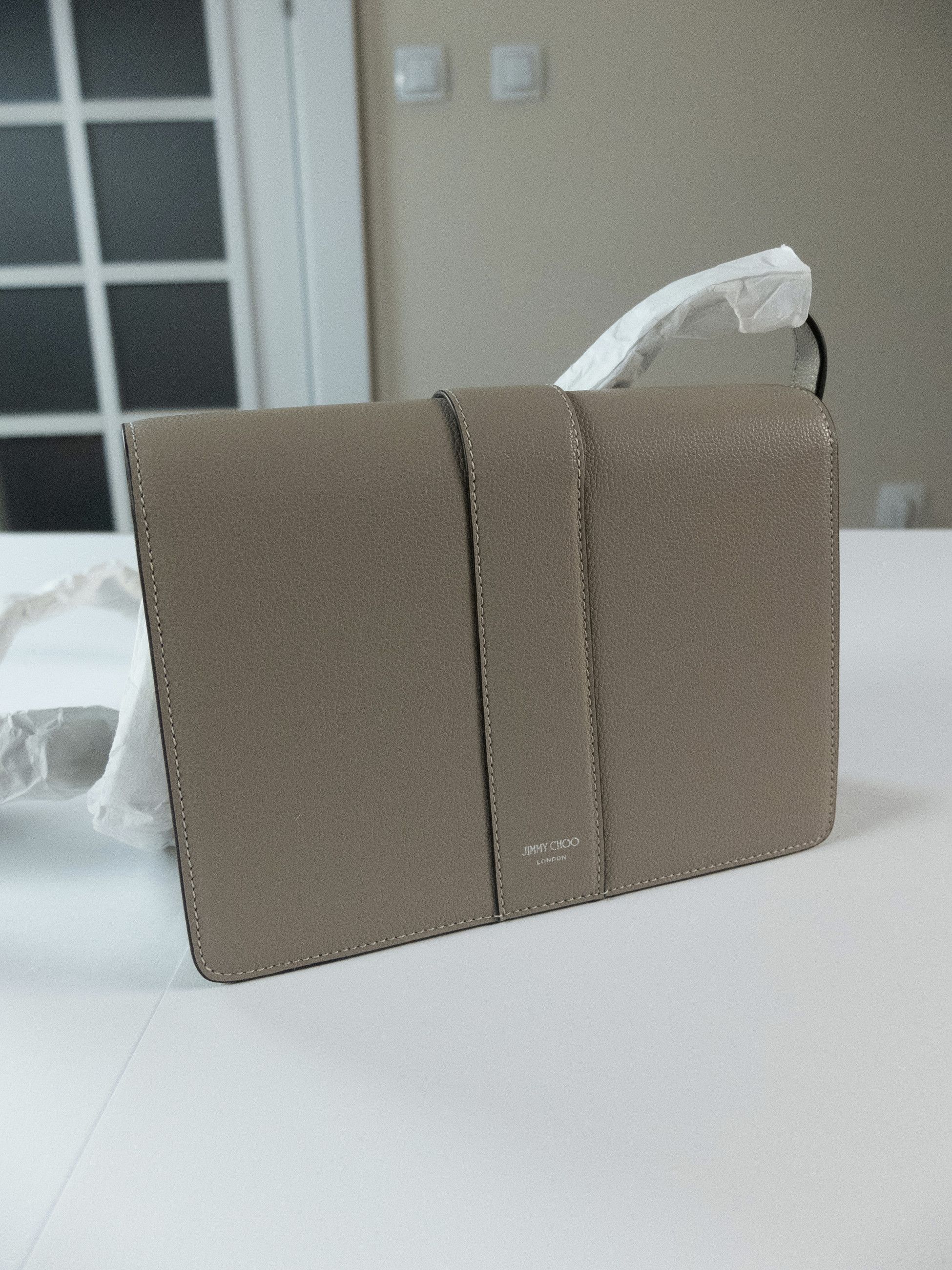 Jimmy Choo JIMMY CHOO Cheri taupe gray crossbody leather bag Size ONE SIZE - 7 Thumbnail