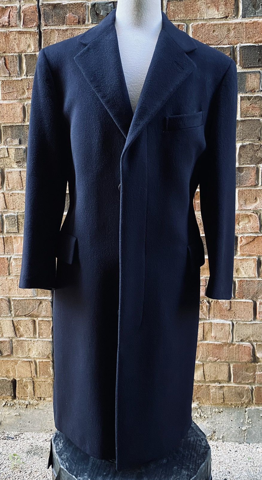 PRL 🇮🇹 Navy Cashmere Heritage Topcoat Made in Italy 38