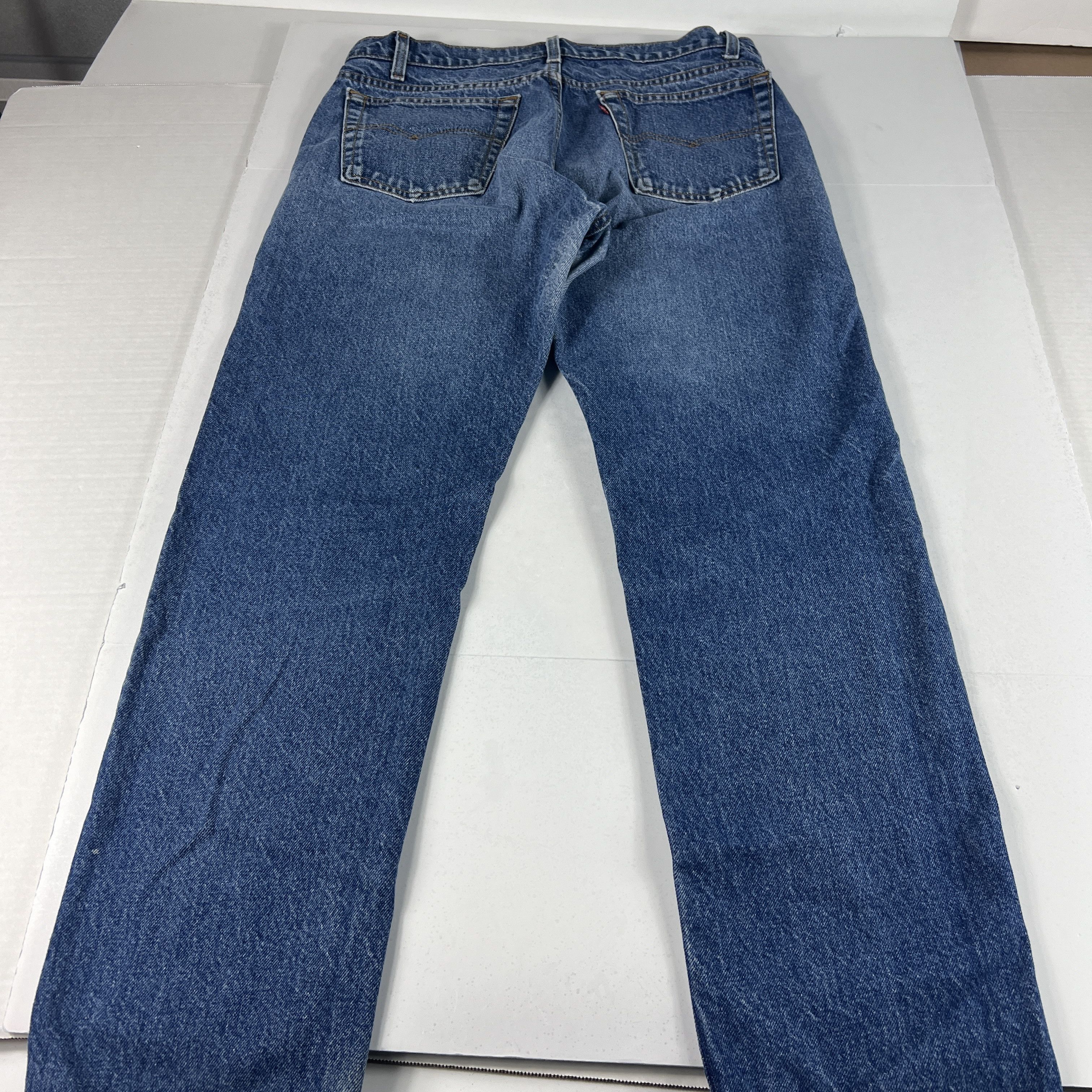 Levi's × Vintage VTG 90s Levi's Jeans 505 Straight Blue Faded Cotton Denim Size US 36 / EU 52 - 10 Thumbnail