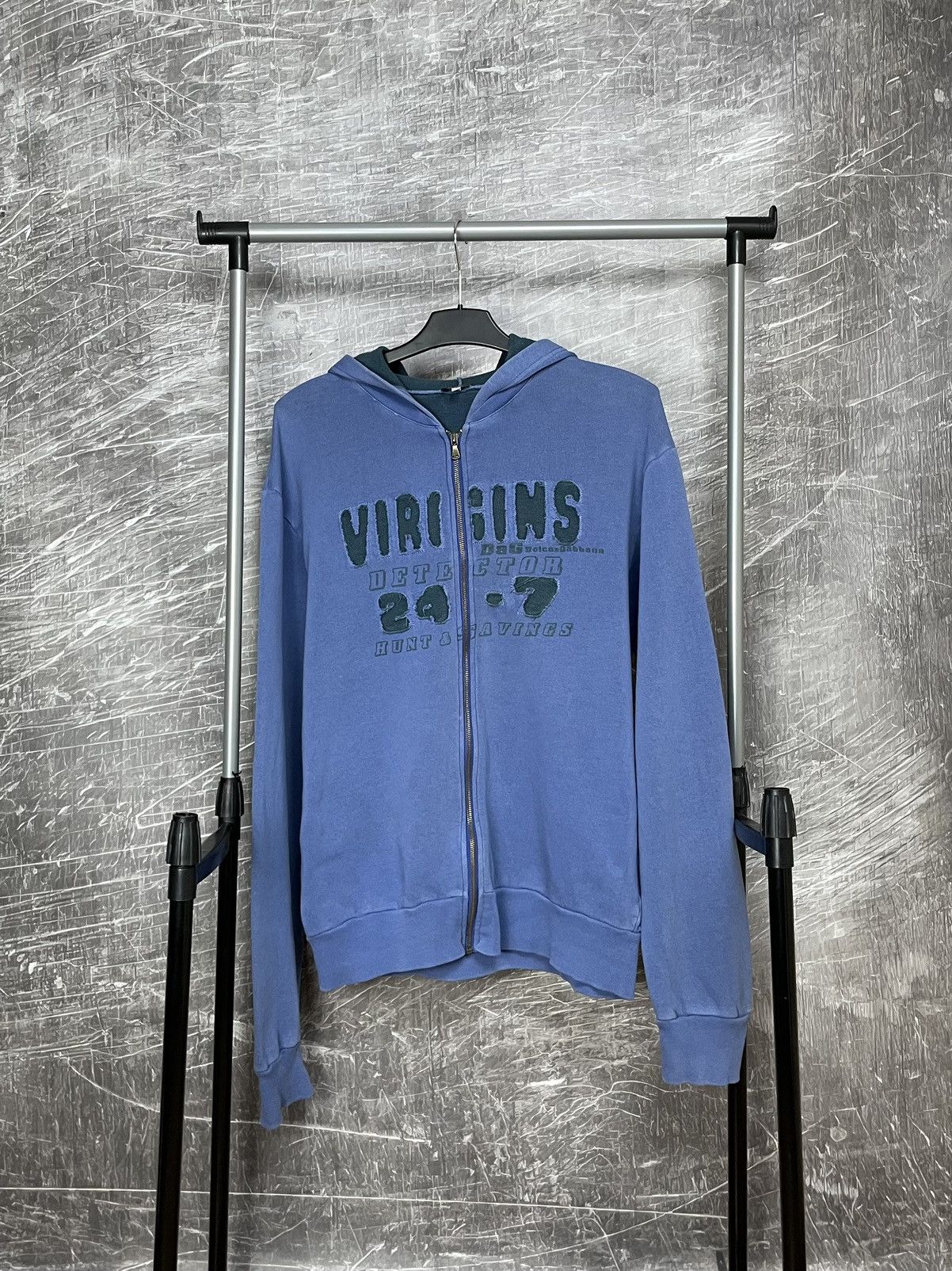 Dolce & Gabbana DOLCE GABBANA “VIRGINS DETECTOR 24/7” VINTAGE ZIP HOODIE Size US XL / EU 56 / 4 - 6 Thumbnail