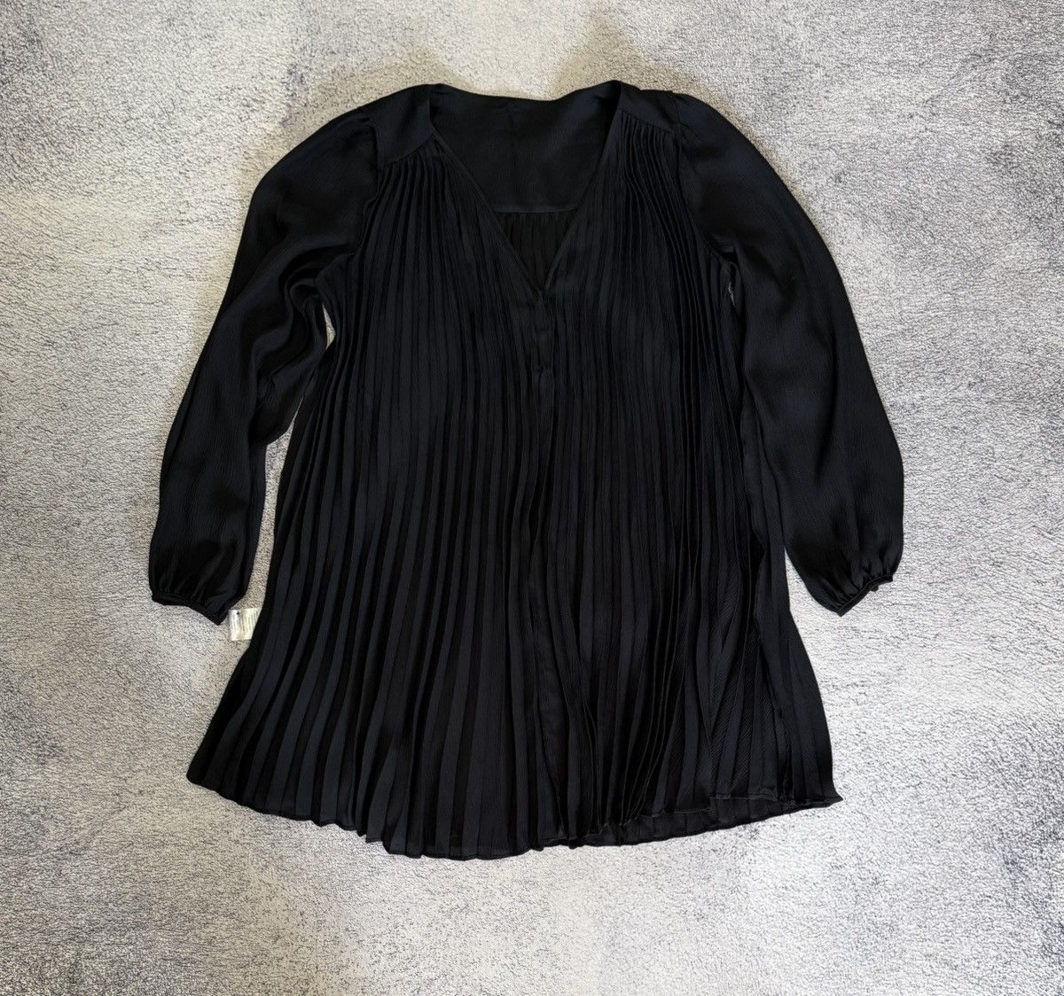 Sezane Sezane Selita Dress Black Pleated Mini Balloon Sleeve FR38 M Size S / US 4 / IT 40 - 16 Thumbnail