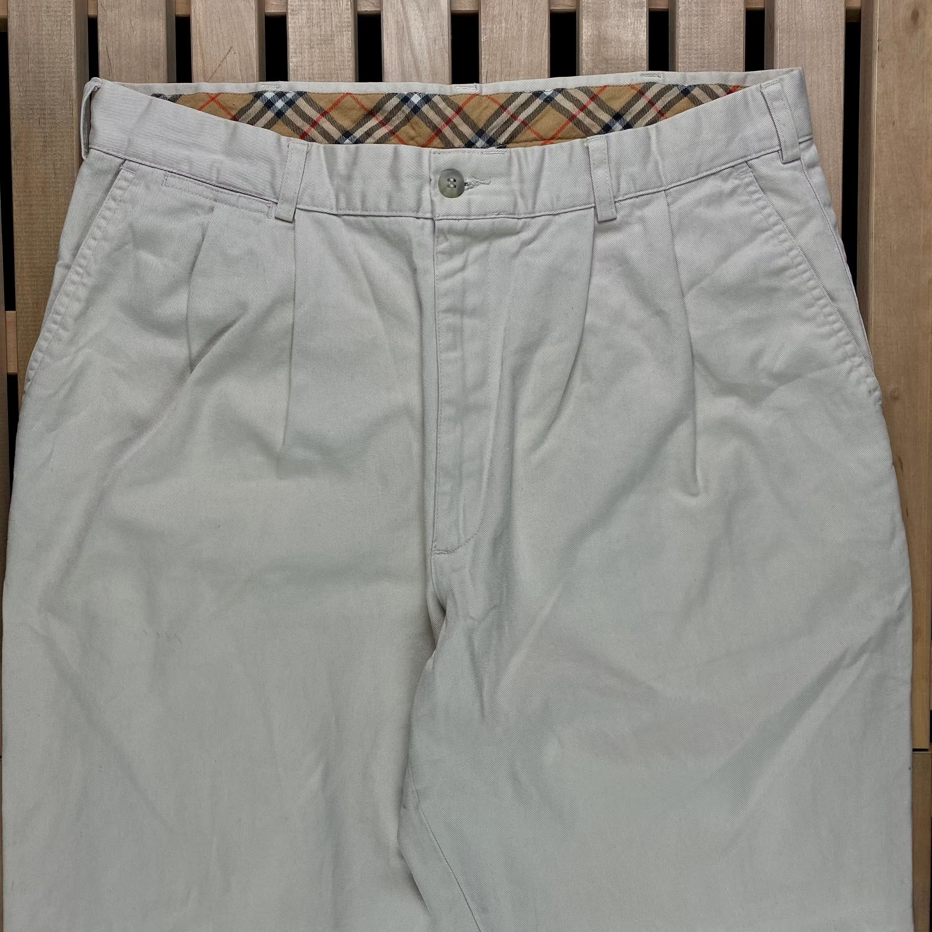 Burberry × Vintage Mens Pants Chinos Burberrys Vintage Size 34R Size US 34 / EU 50 - 2 Thumbnail