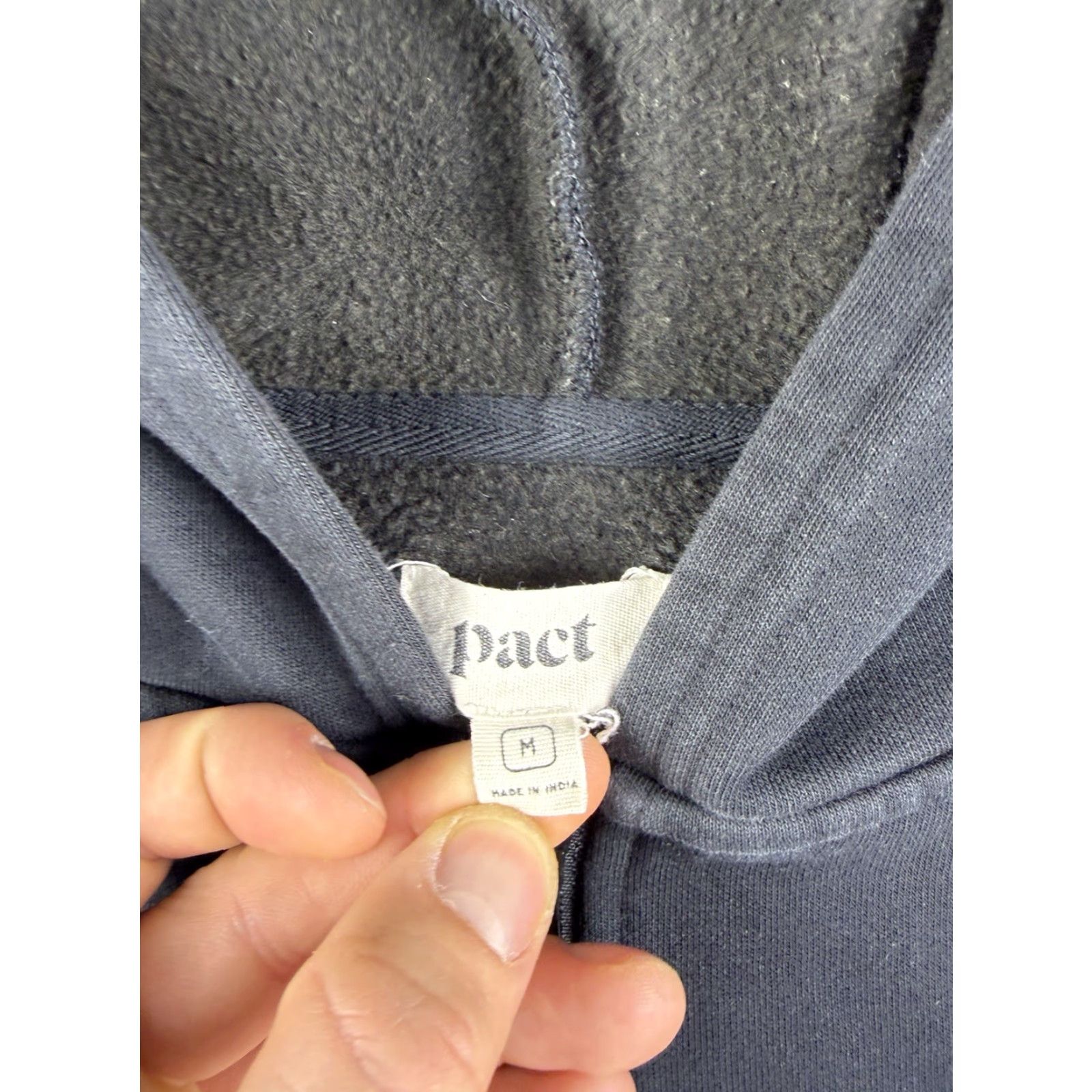 Vintage Pact Sweatshirt Hoodie Women’s Size M Black Full Zip Organic Cotton Blend Ladies Activewear Logo Crew Neck Long Sleeve Refined Size M / US 6-8 / IT 42-44 - 3 Thumbnail