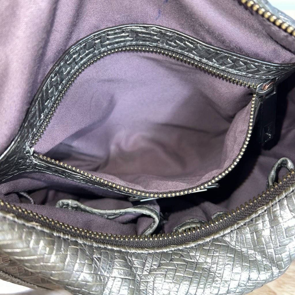 Other Kooba, “Gary” Crossbody Purse in Gunmetal Silver Faux Weave Women’s Bag Size ONE SIZE - 10 Thumbnail
