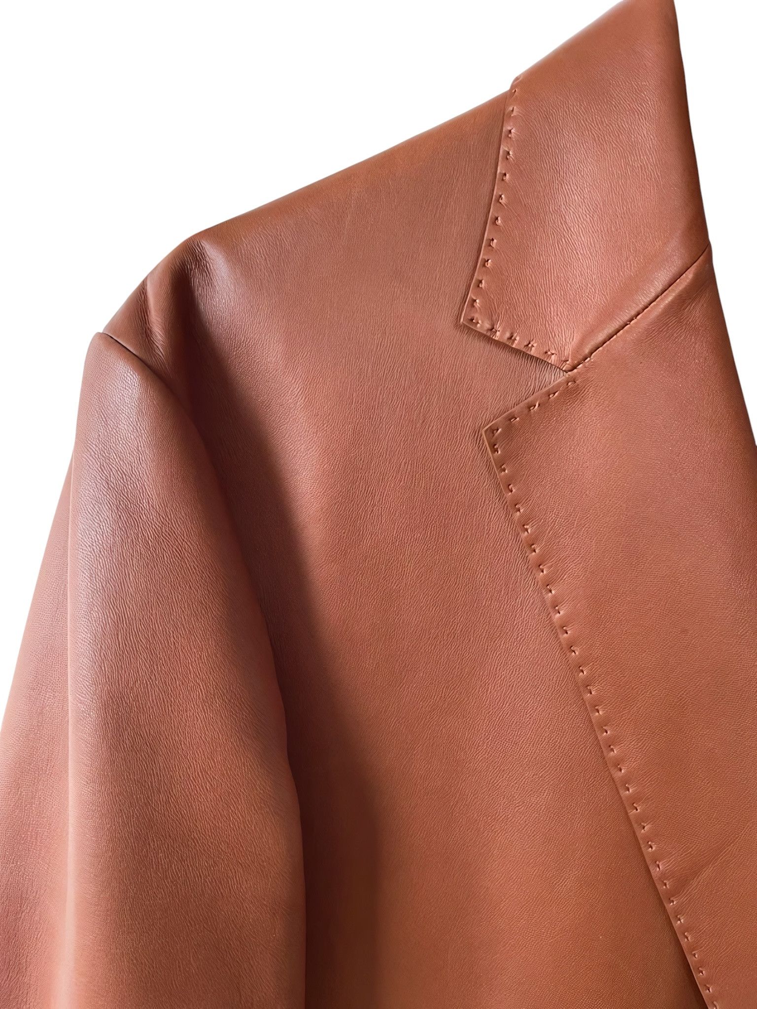 Berluti COGNAC LAMBSKIN LEATHER JACKET BY HAIDER ACKERMANN Size US M / EU 48-50 / 2 - 3 Thumbnail