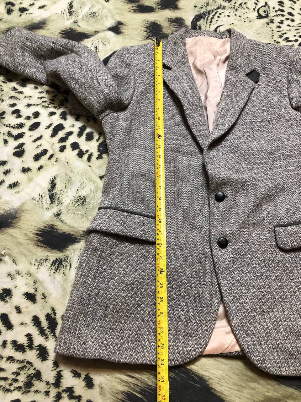 Harris Tweed Blazer Vintage Harris Tweed gray streetwear Y2K Size 48R - 5 Thumbnail