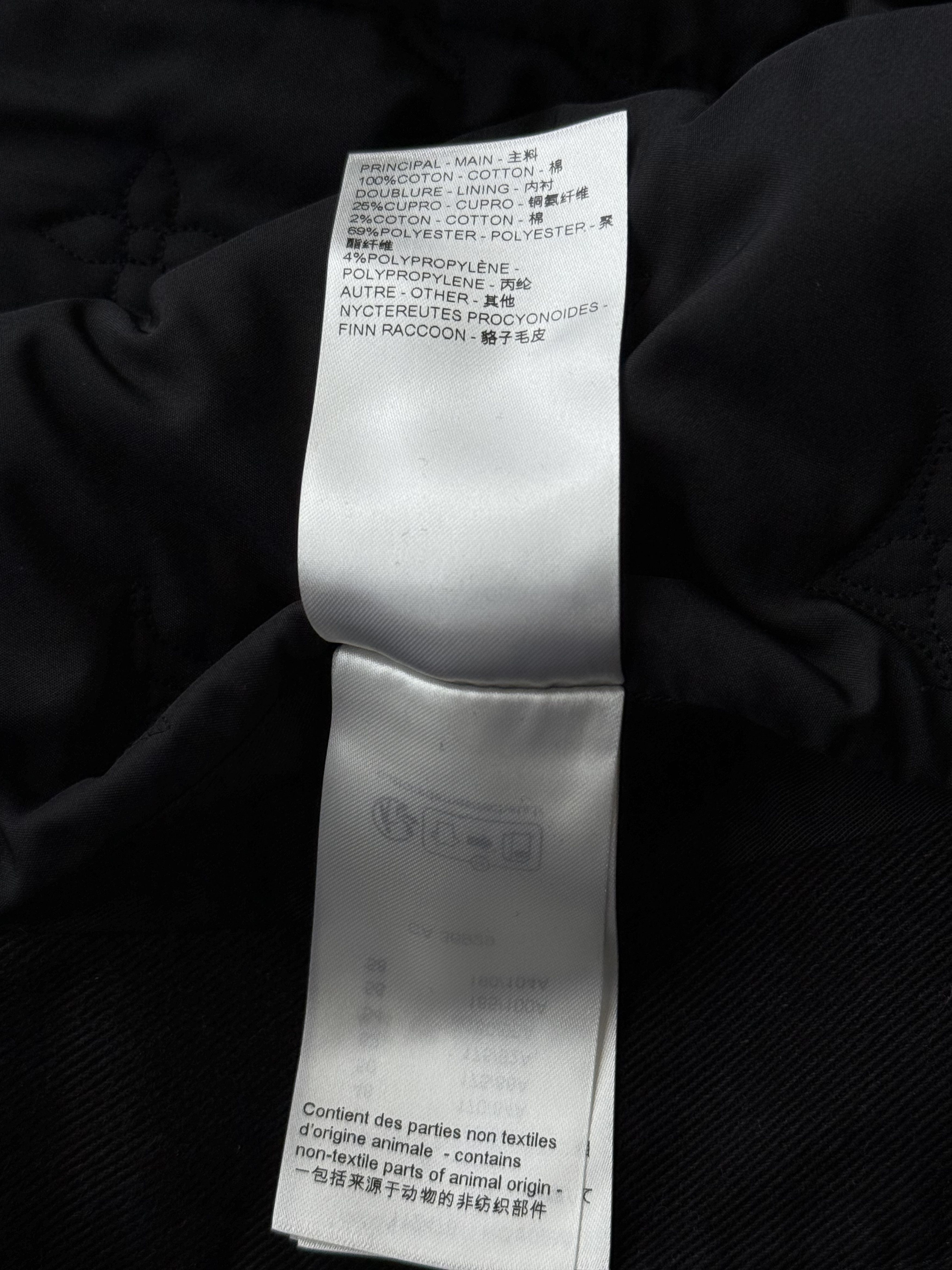 Louis Vuitton Louis Vuitton Black Monogram Fur Hooded Jacket Size US XS / EU 42 / 0 - 4 Thumbnail