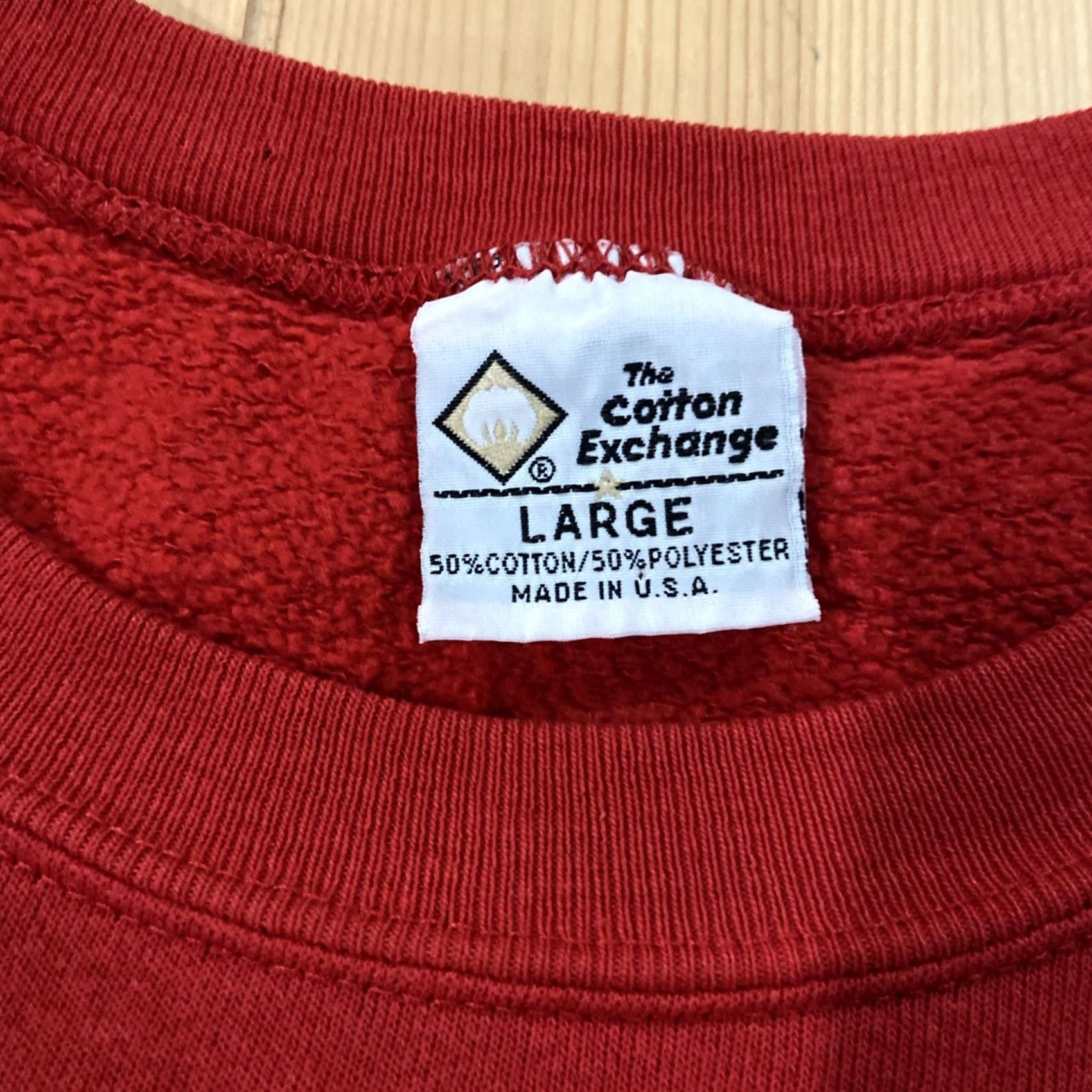 Vintage VINTAGE Men's University Of Nebraska Chest Spellout Red Cotton Exchange USA L Sweatshirt Pullover Red Mens Shirt Size US L / EU 52-54 / 3 - 2 Thumbnail
