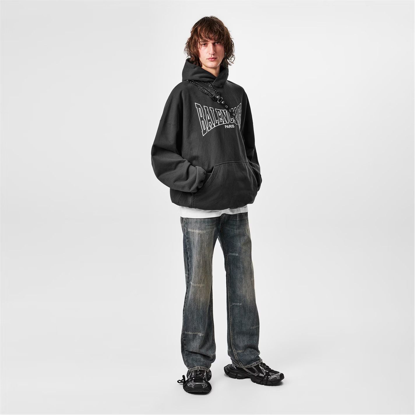 Balenciaga o1g2r1mq0226 Boxing Oth Hoodie In Black Size US S / EU 44-46 / 1 - 6 Thumbnail