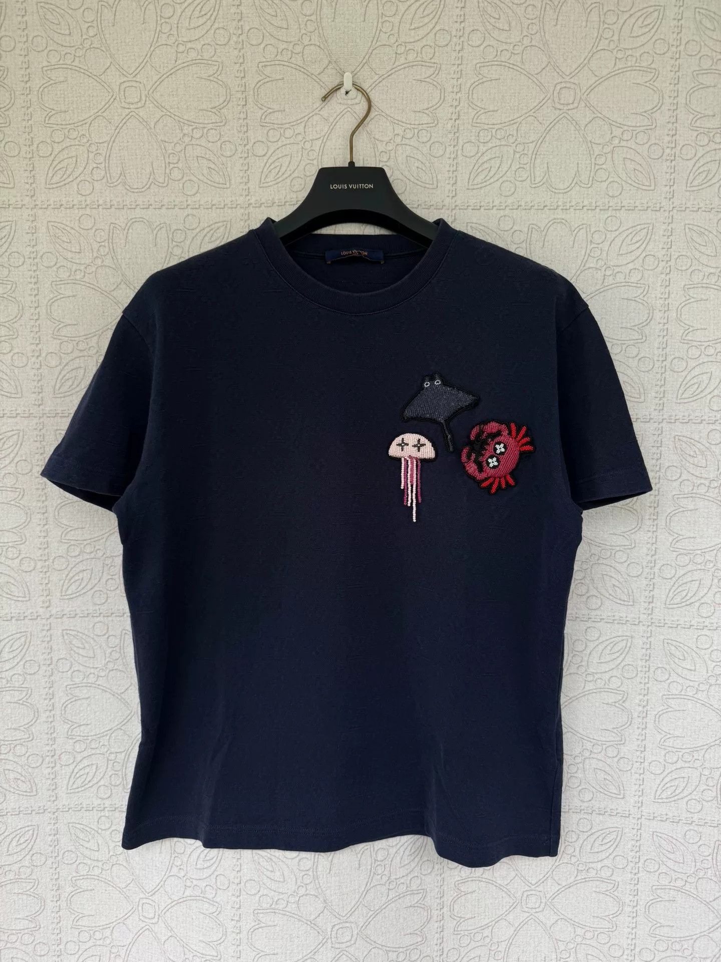 Louis Vuitton louis vuitton navy blue short sleeve t-shirt Size US S / EU 44-46 / 1 - 1 Thumbnail