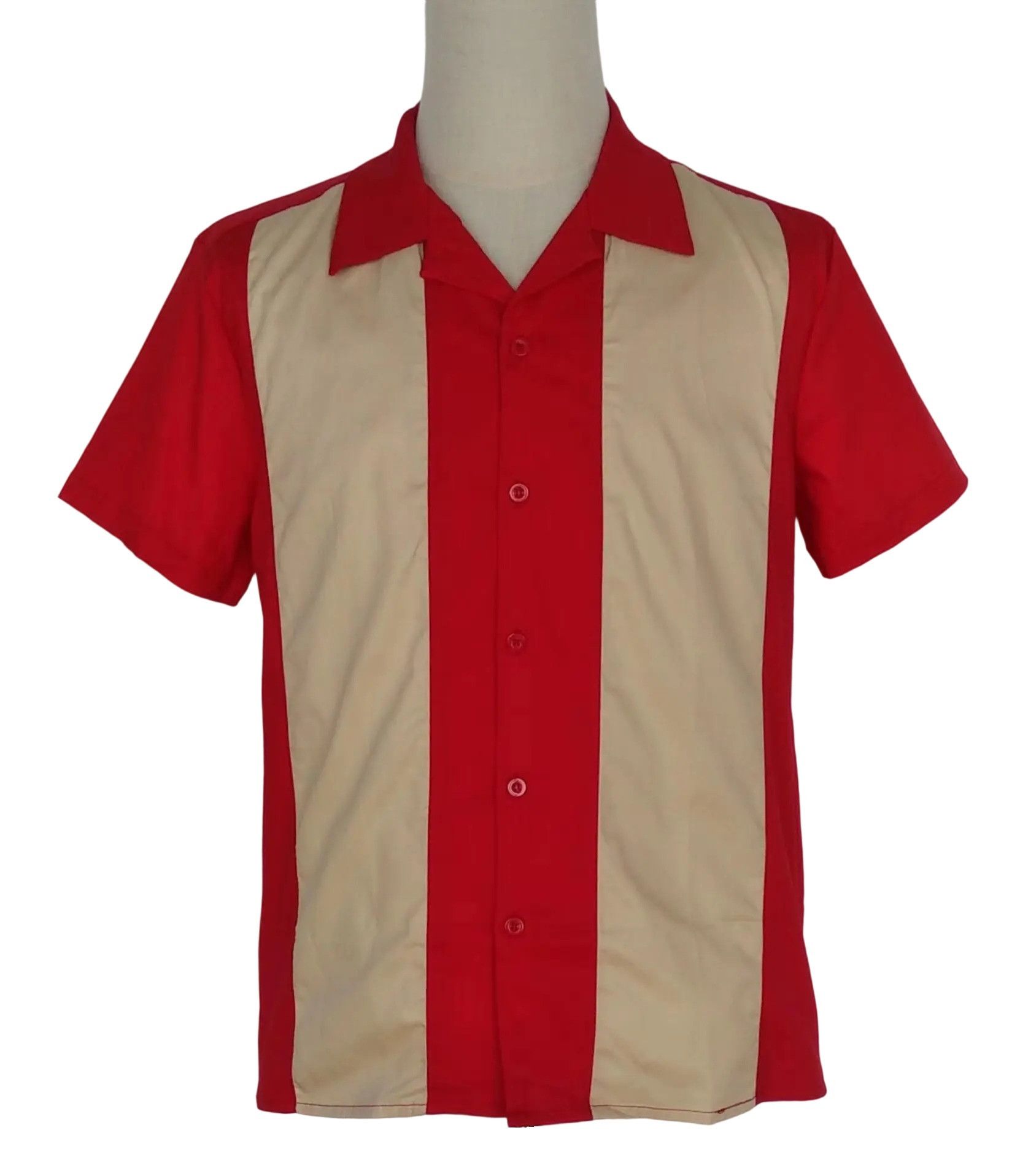 Other Retro Two-tone Men Shirt Solid Casual Shirt Red Size US L / EU 52-54 / 3 - 1 Thumbnail
