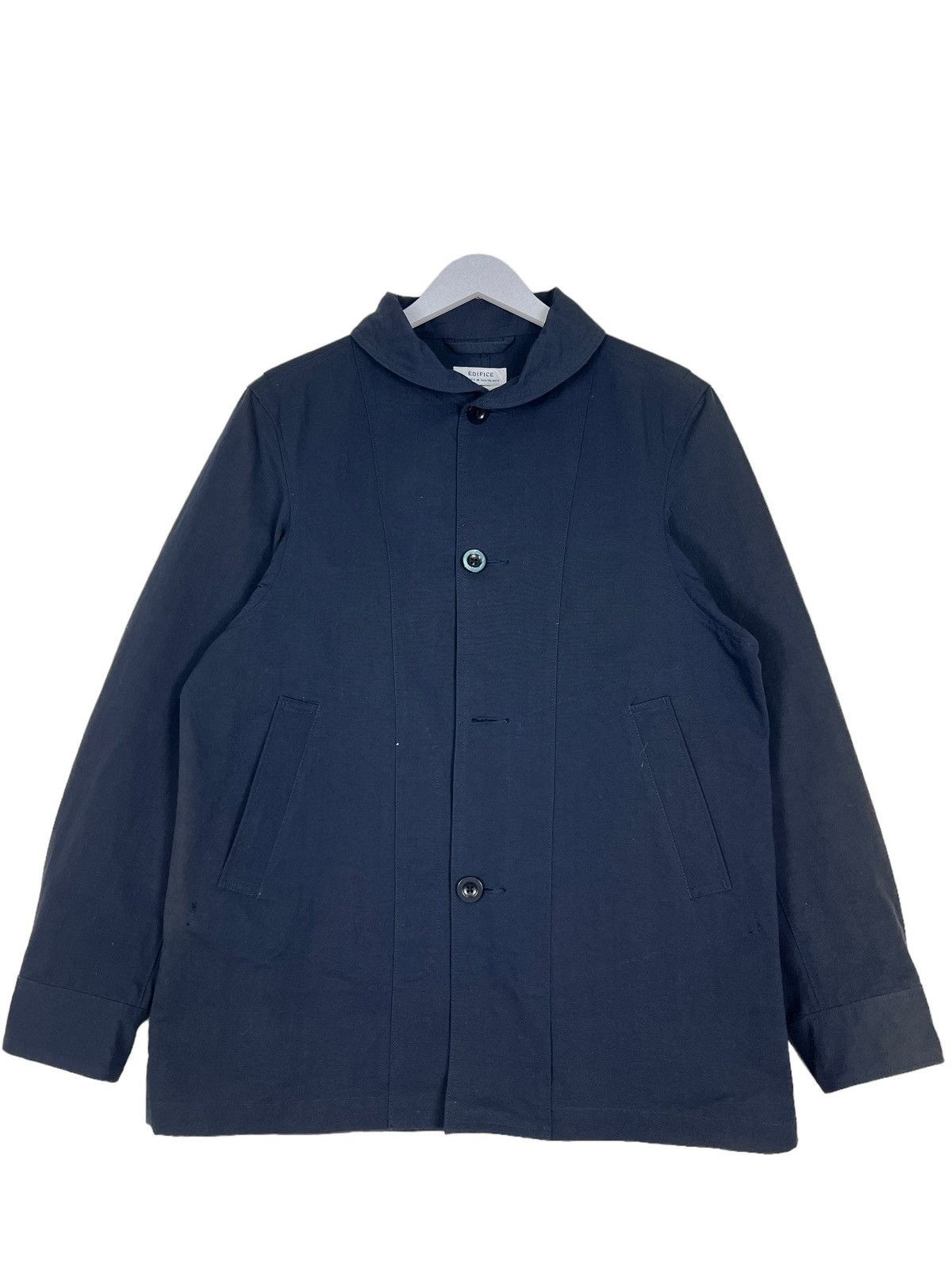 Edifice Japan 🔥 EDIFICE JAPAN INDIGO SHAWL COLAR CHORE JACKET MADE JAPAN Size US M / EU 48-50 / 2 - 2 Thumbnail