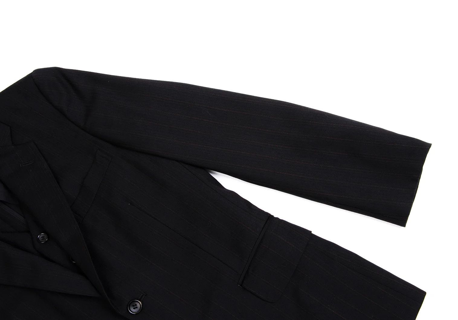 Comme des Garcons Homme Plus Layered Stripe Jacket in Black and Red, Size XS Size US XS / EU 42 / 0 - 5 Thumbnail