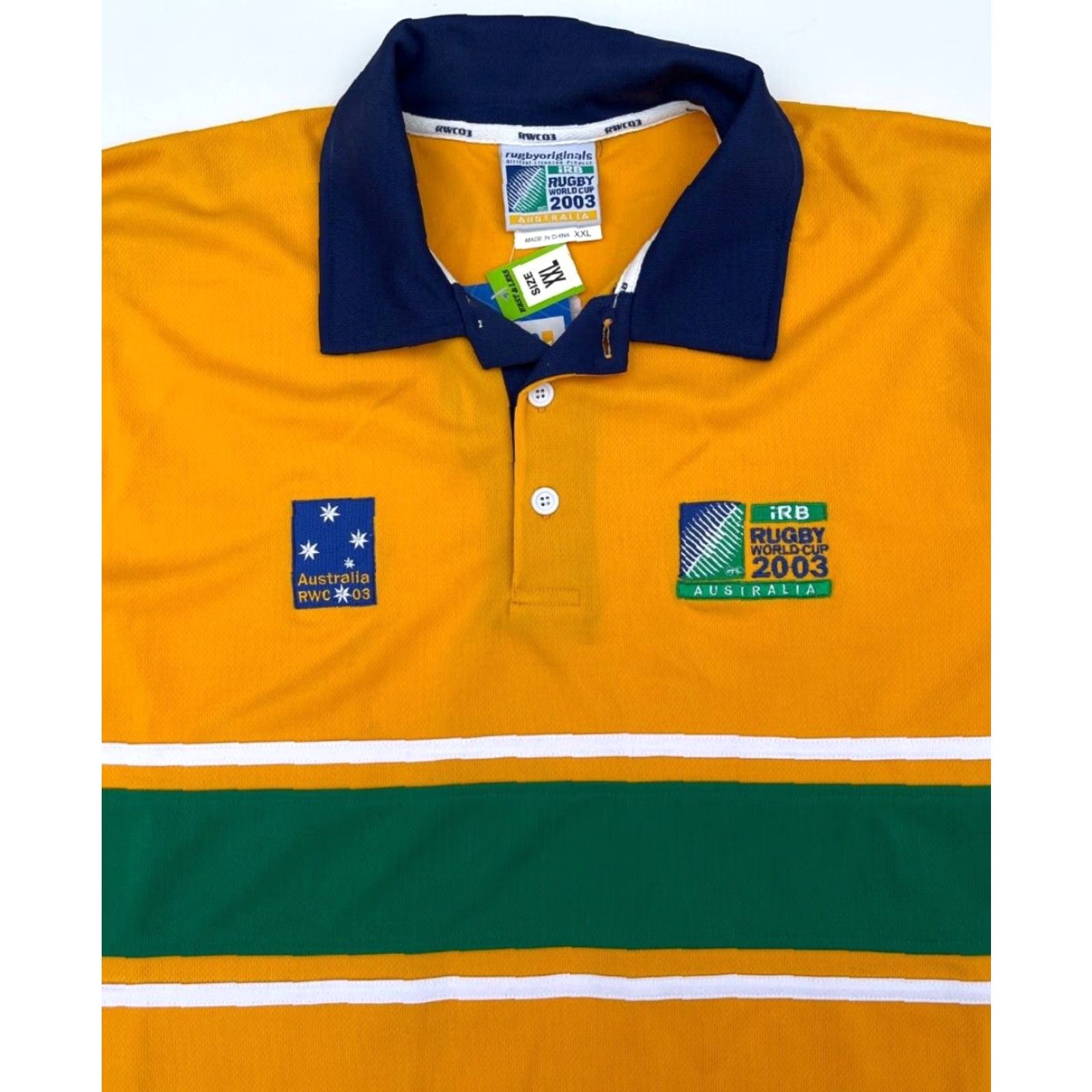 Vintage VINTAGE Rugby Originals Polo Shirt Rugby World Cup 2003 Australia XXL Yellow Mens Polo Size US XXL / EU 58 / 5 - 3 Thumbnail