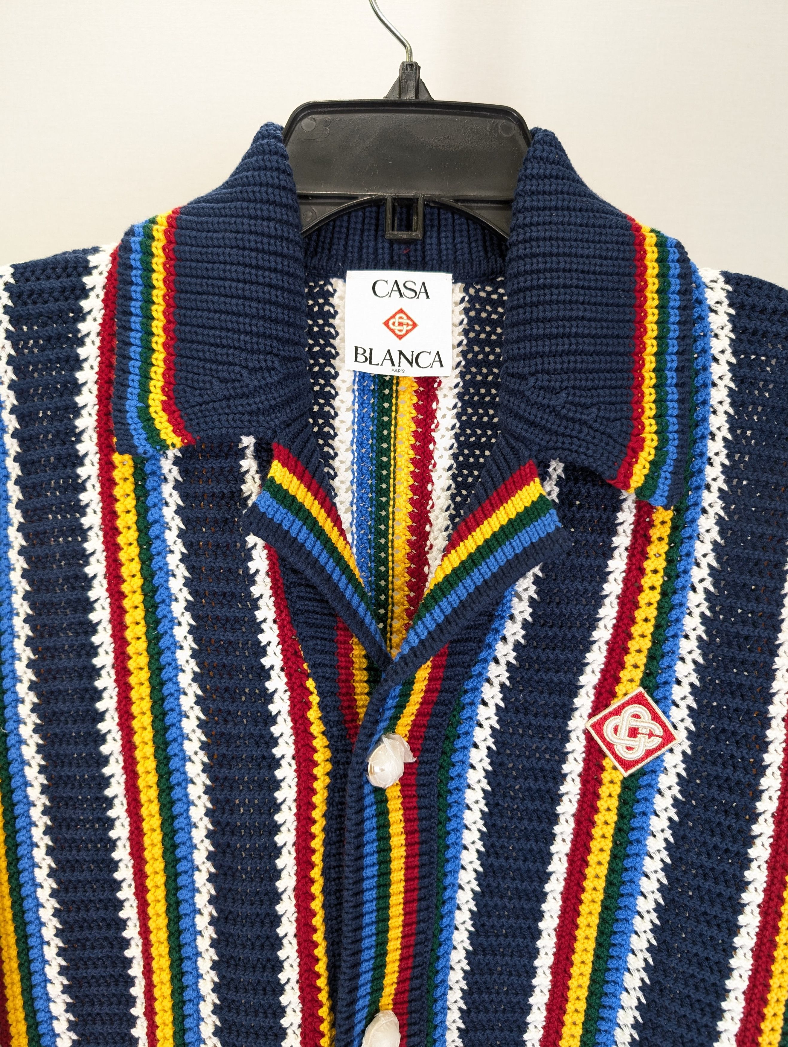 Casablanca o1rshd1 DUP / Cotton Crochet Shacket in Navy Size US L / EU 52-54 / 3 - 4 Thumbnail