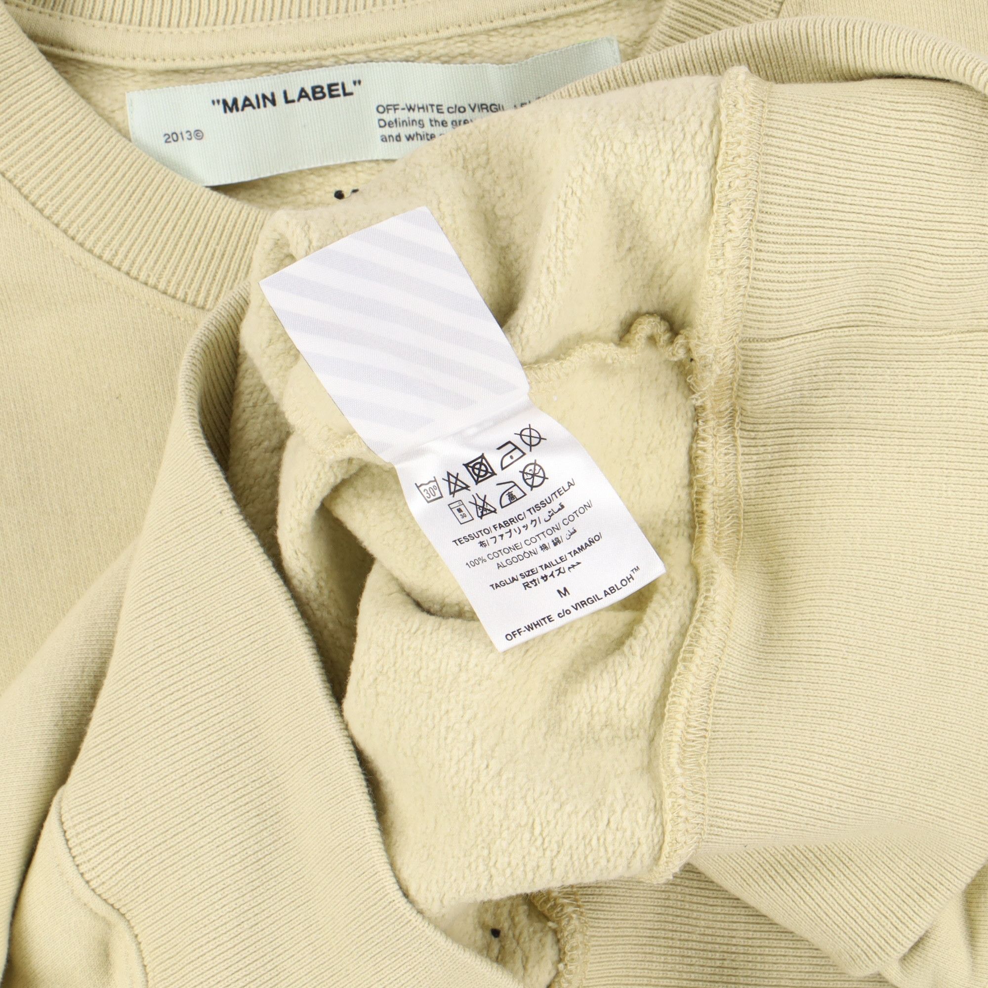Off-White Beige Vertical Climb Arrows Logo Sweatshirt Size US M / EU 48-50 / 2 - 6 Thumbnail