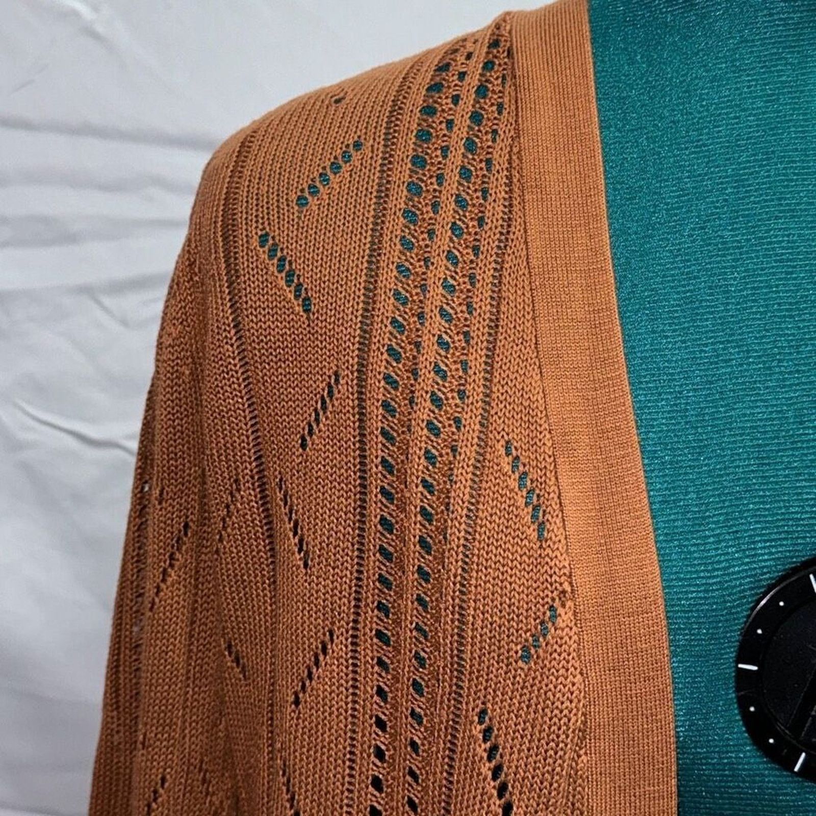 Other Cyrus Burnt Orange Open Weave Cardigan | Sz S Size S / US 4 / IT 40 - 3 Thumbnail