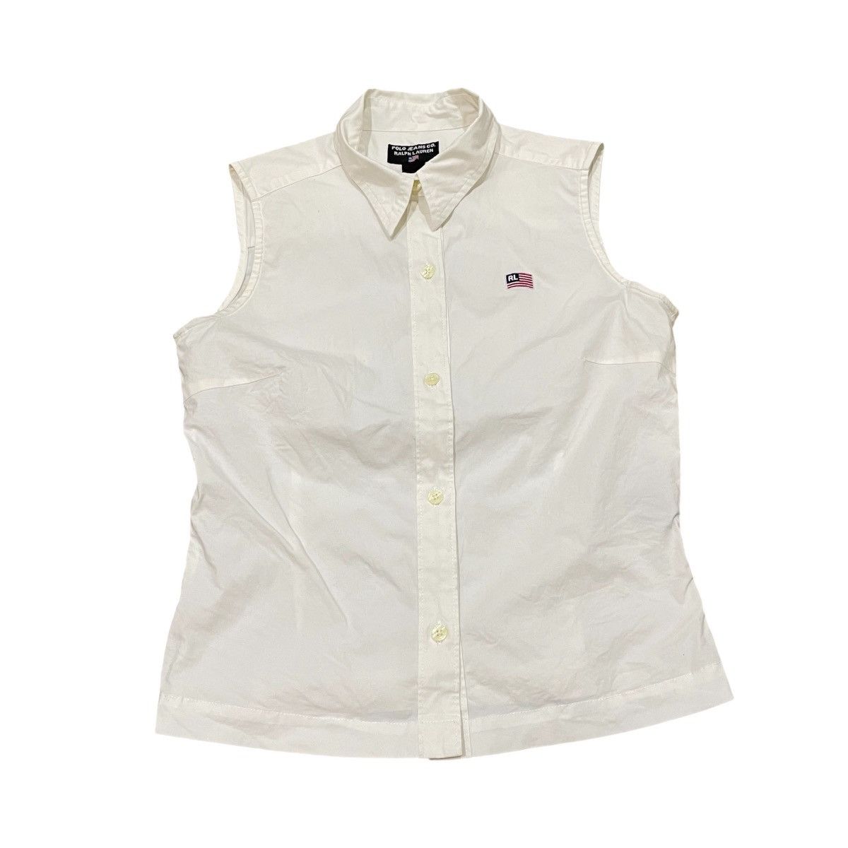Polo Ralph Lauren Vintage Polo Jeans Co. Ralph Lauren Sleeveless Button Down Size S / US 4 / IT 40 - 1 Thumbnail