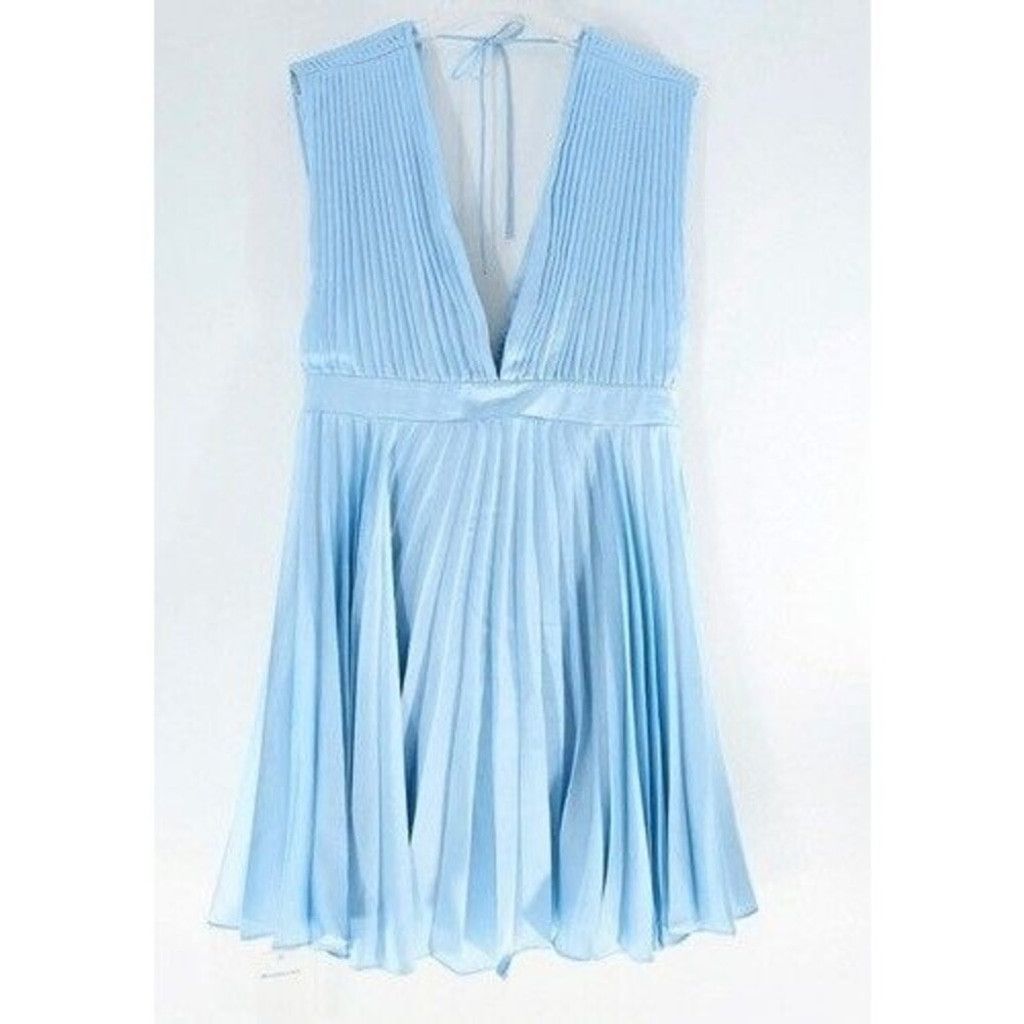 Abercrombie & Fitch NWOT Abercrombie & Fitch Pleated Satin Mini Dress Women XLT Size XL / US 12-14 / IT 48-50 - 12 Thumbnail