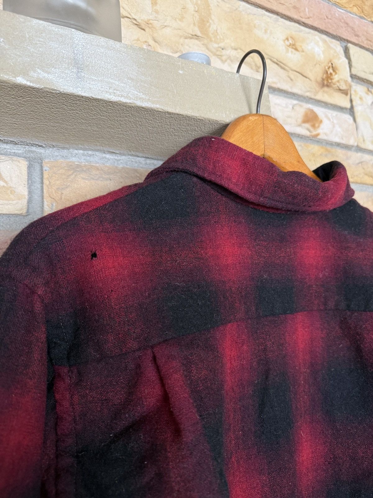 Vintage 60s Golden Line Single Needle Shadow Plaid Flannel