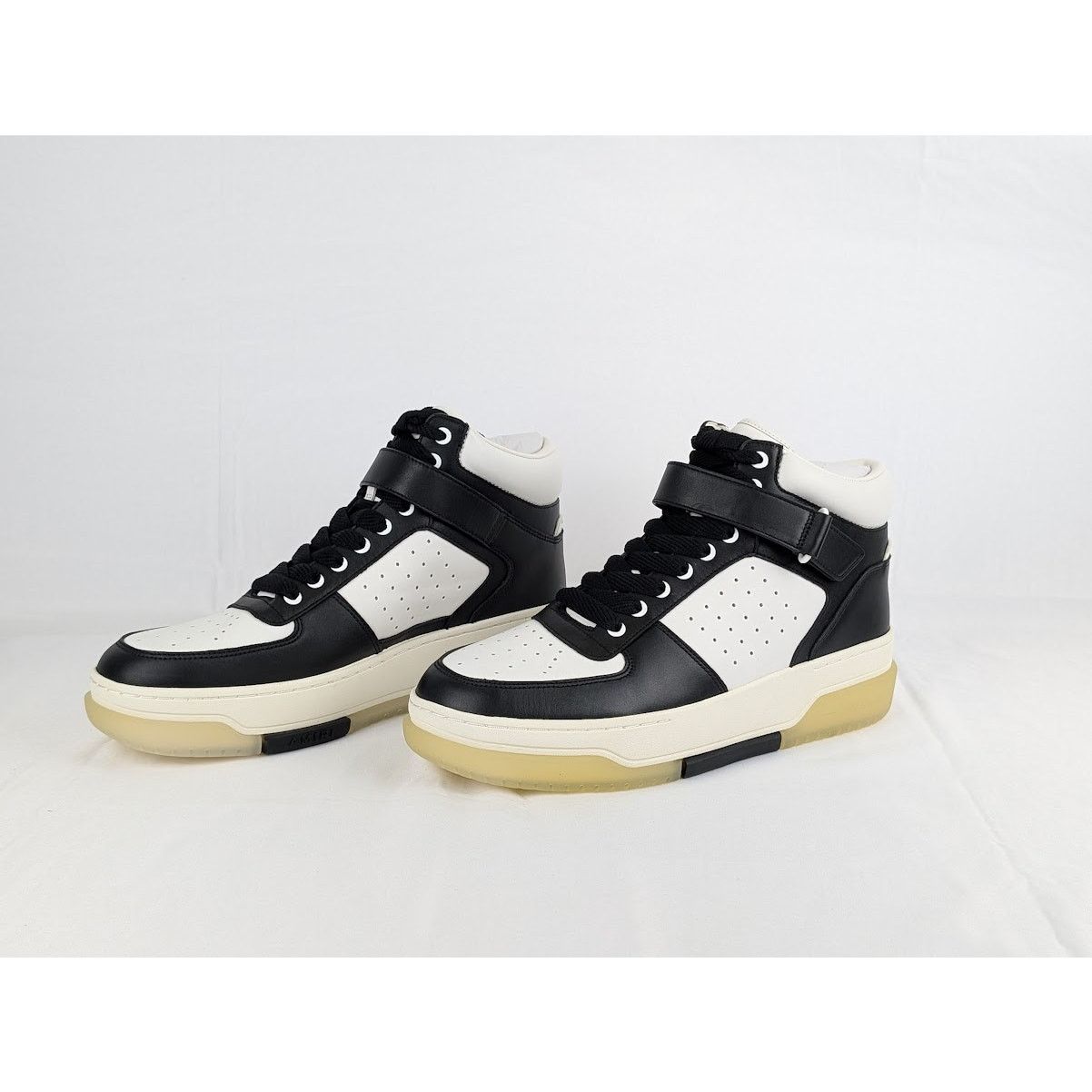 Amiri o1rshd1 Stadium Hi Top Sneakers in Black/White Size US 13 / EU 46 - 5 Thumbnail