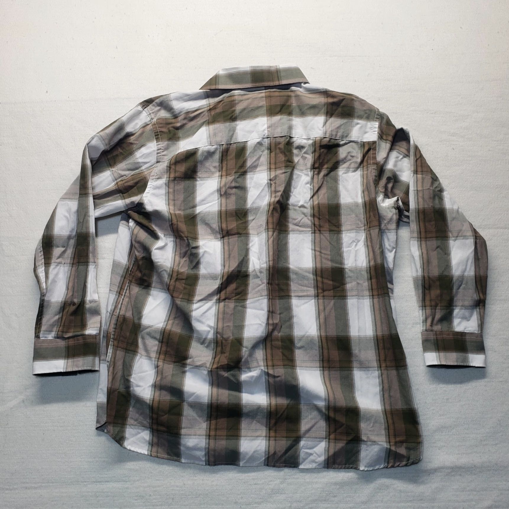 Haggar Haggar Button-Up Shirt Brown Checkered Long Sleeve Adult Men's 17 Regular Casual Preppy Size US XL / EU 56 / 4 - 7 Thumbnail