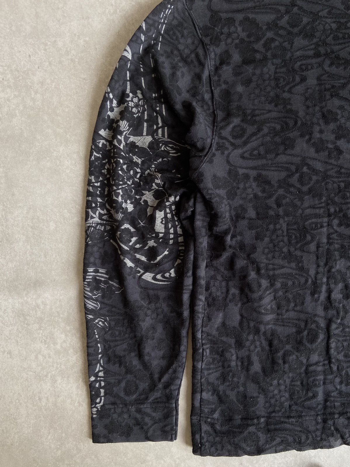 Japanese Brand Karakuri Tamashi Flower Sukajan Long Sleeve Size US XXL / EU 58 / 5 - 9 Thumbnail