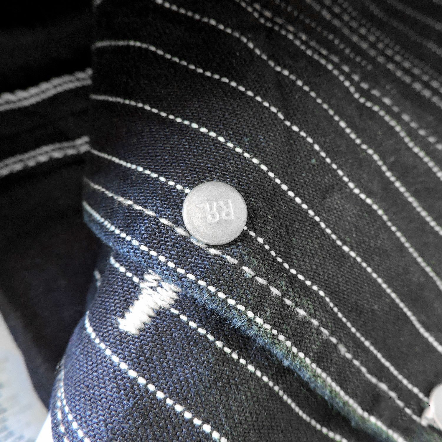 RRL Ralph Lauren RRL RALPH LAUREN STRIPES HICKORY INDIGO WABASH VEST Size US S / EU 44-46 / 1 - 8 Thumbnail
