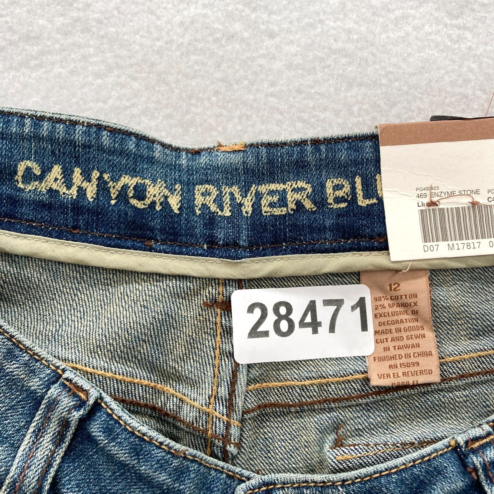 Vintage Canyon River Blues Bootcut Jeans Women's 12 Blue Denim Flap Pocket Embroidered Tailored Fit Size 34" / US 12 / IT 48 - 4 Thumbnail