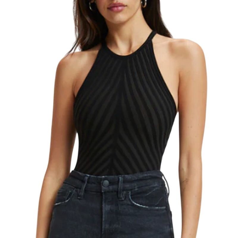 Good American Good American Soft Ribbed Halter Bodysuit, Size L/XL Size XL / US 12-14 / IT 48-50 - 1 Thumbnail