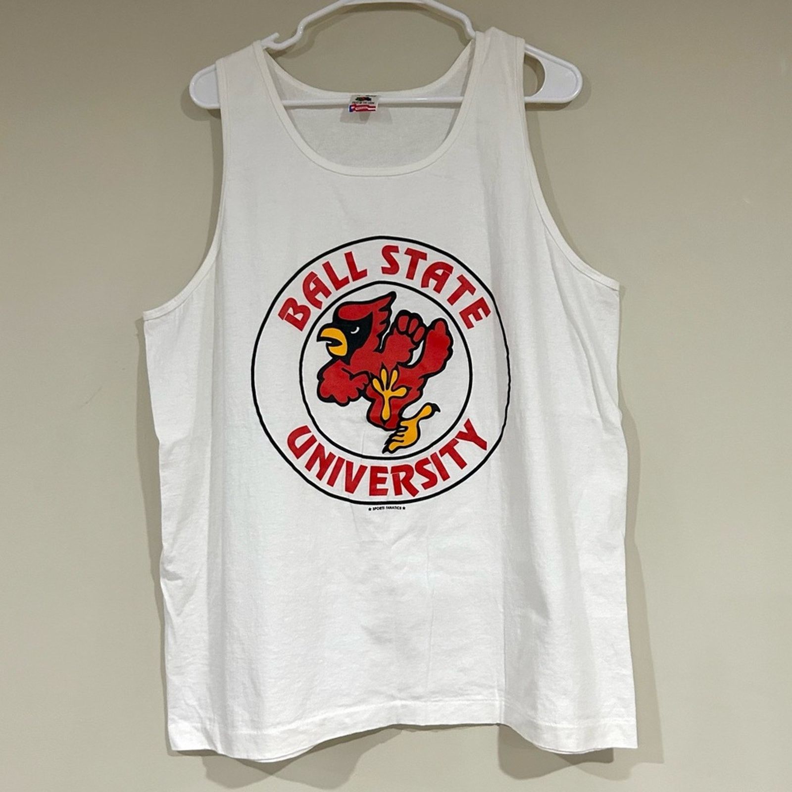 Fruit Of The Loom Vintage Ball State University Cardinals Tank Top Size US XL / EU 56 / 4 - 1 Thumbnail