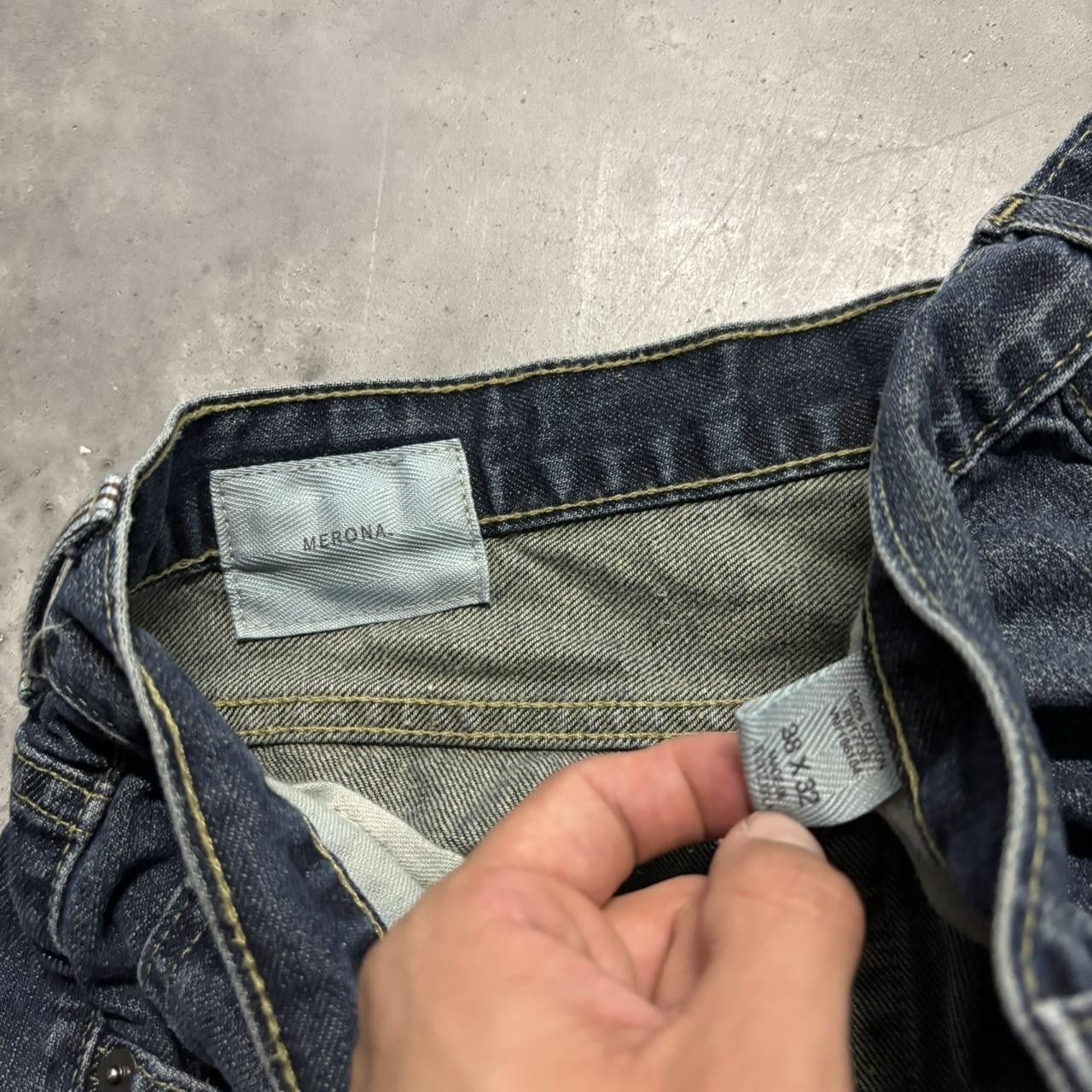 Japanese Brand × Vintage Crazy Vintage Y2K/2000s Baggy Dark Wash Grunge Skater Denim Jeans! Size US 38 / EU 54 - 7 Thumbnail