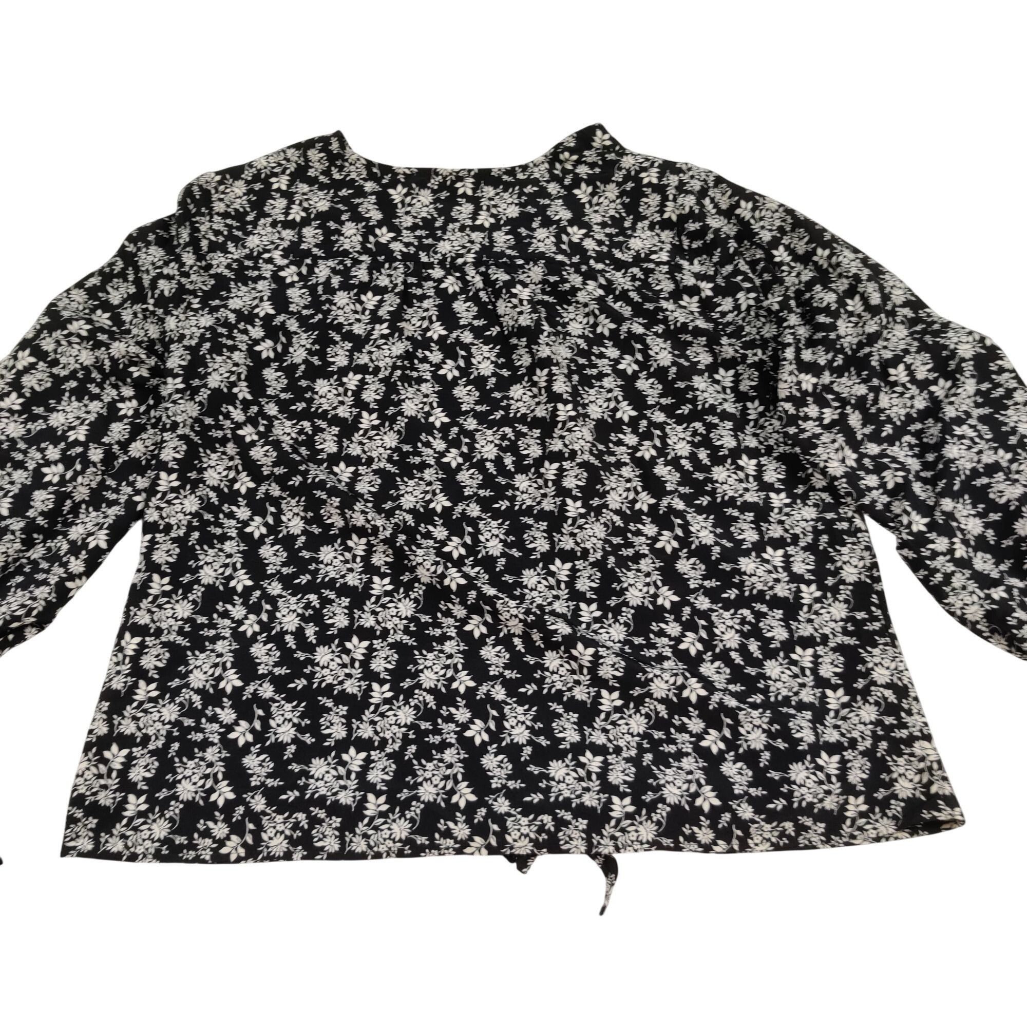 Other Sandy & Sid Floral Fairy Grunge Top M Black Button Up Whimsy Size M / US 6-8 / IT 42-44 - 2 Thumbnail
