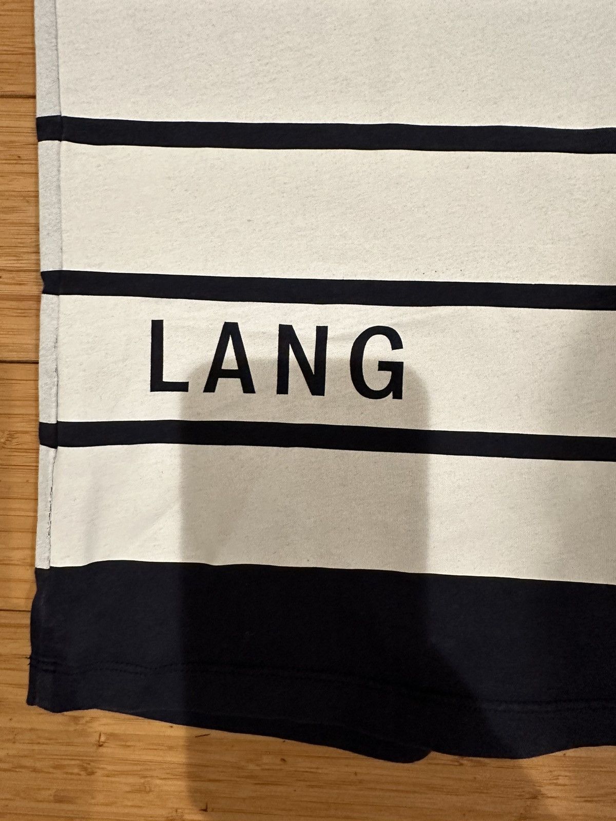 Helmut Lang Men's Helmut Lang Logo Stripe T-Shirt Size XL Size US S / EU 44-46 / 1 - 10 Thumbnail