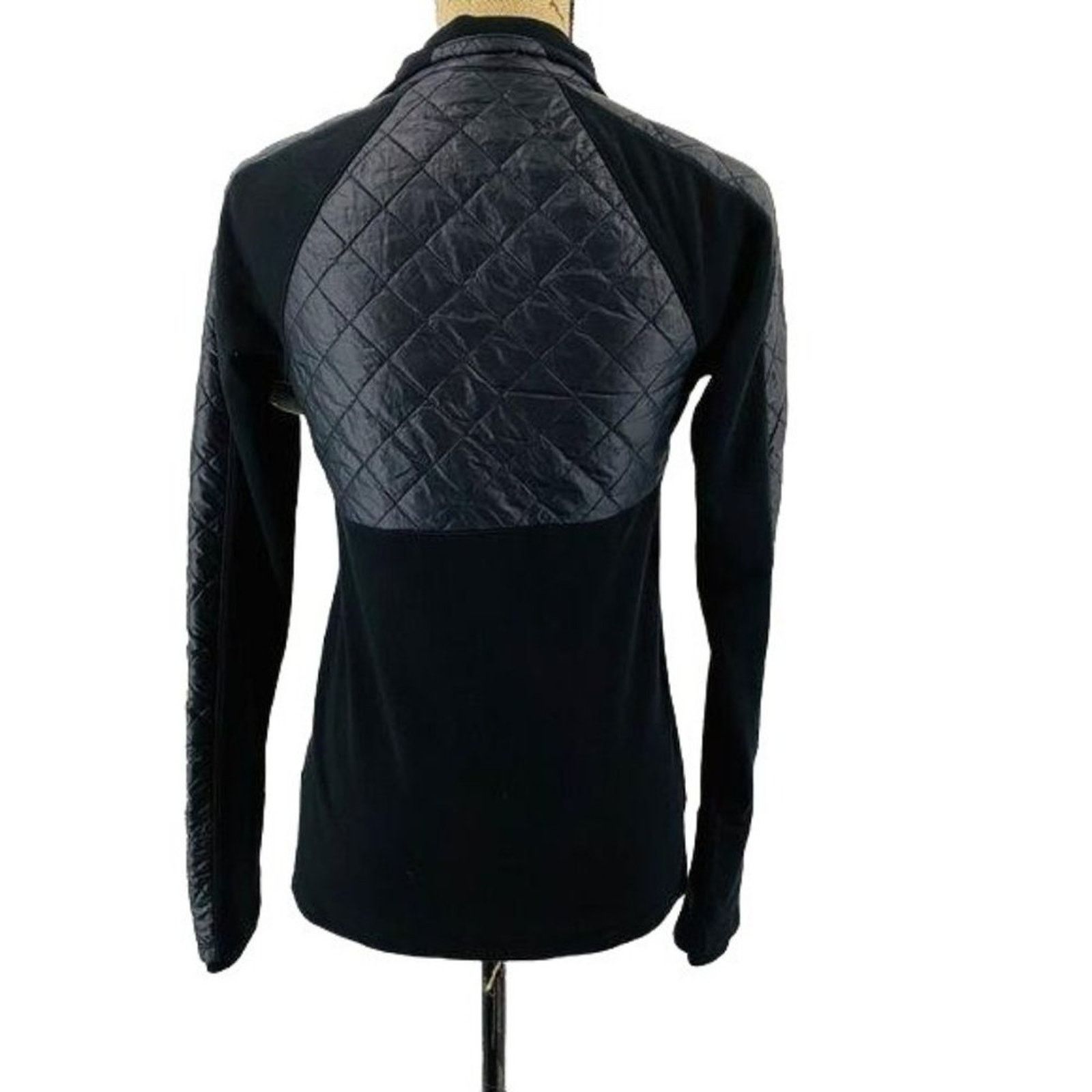 Athleta Athleta Pullover 1/4 Zip Black Pullover Quilted Panels Small Size S / US 4 / IT 40 - 6 Thumbnail