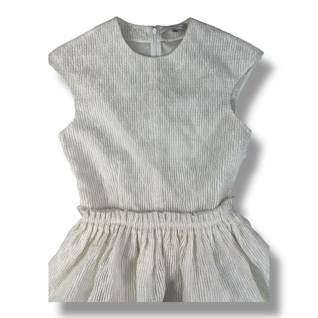 Carven Carven Contrasting Hem Skater Mini Dress Sleeveless White Si Size XS / US 0-2 / IT 36-38 - 4 Thumbnail