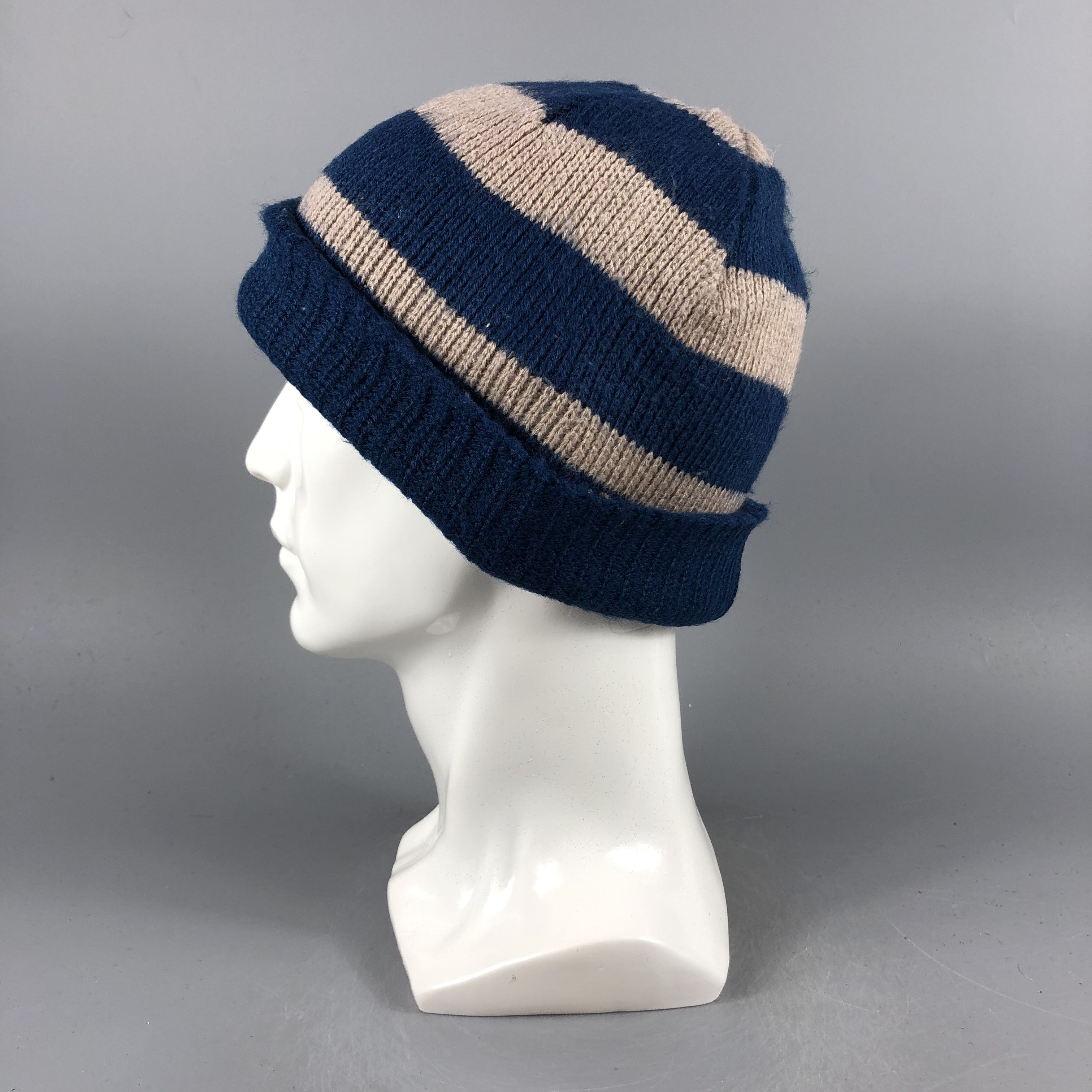 Japanese Brand × Vintage Japanese Brand Stripe Beanie Snow Hat Snow Cap -D1178 Size ONE SIZE - 1 Thumbnail