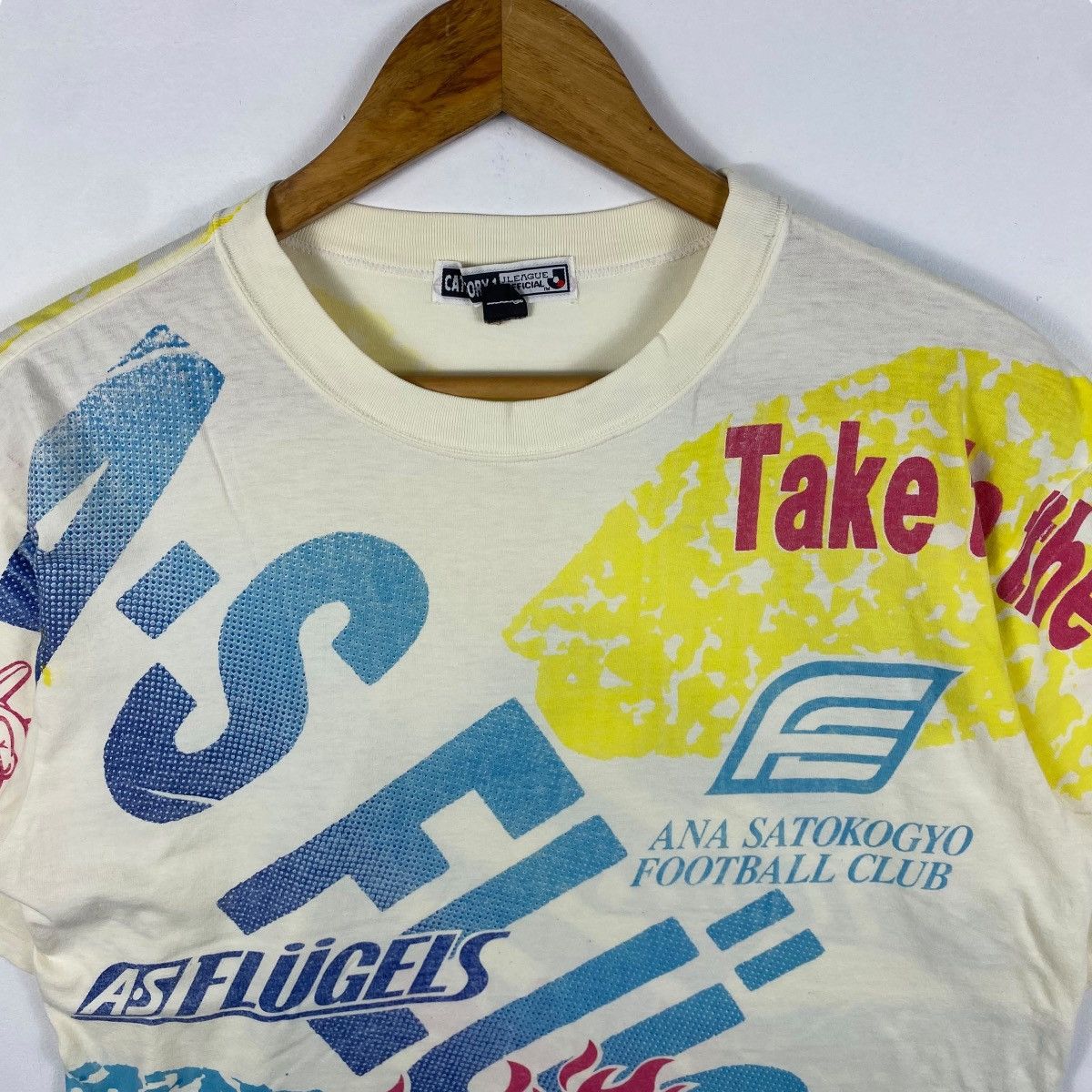 Vintage Vintage 90's J.LEAGUE Ana Satokogyo Flugels Fullprint Size US M / EU 48-50 / 2 - 2 Thumbnail