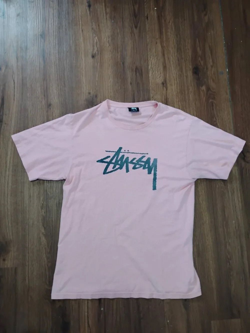 Stussy Vintage Y2K Stussy Spell Out Logo T-Shirt Pink Size US M / EU 48-50 / 2 - 2 Thumbnail