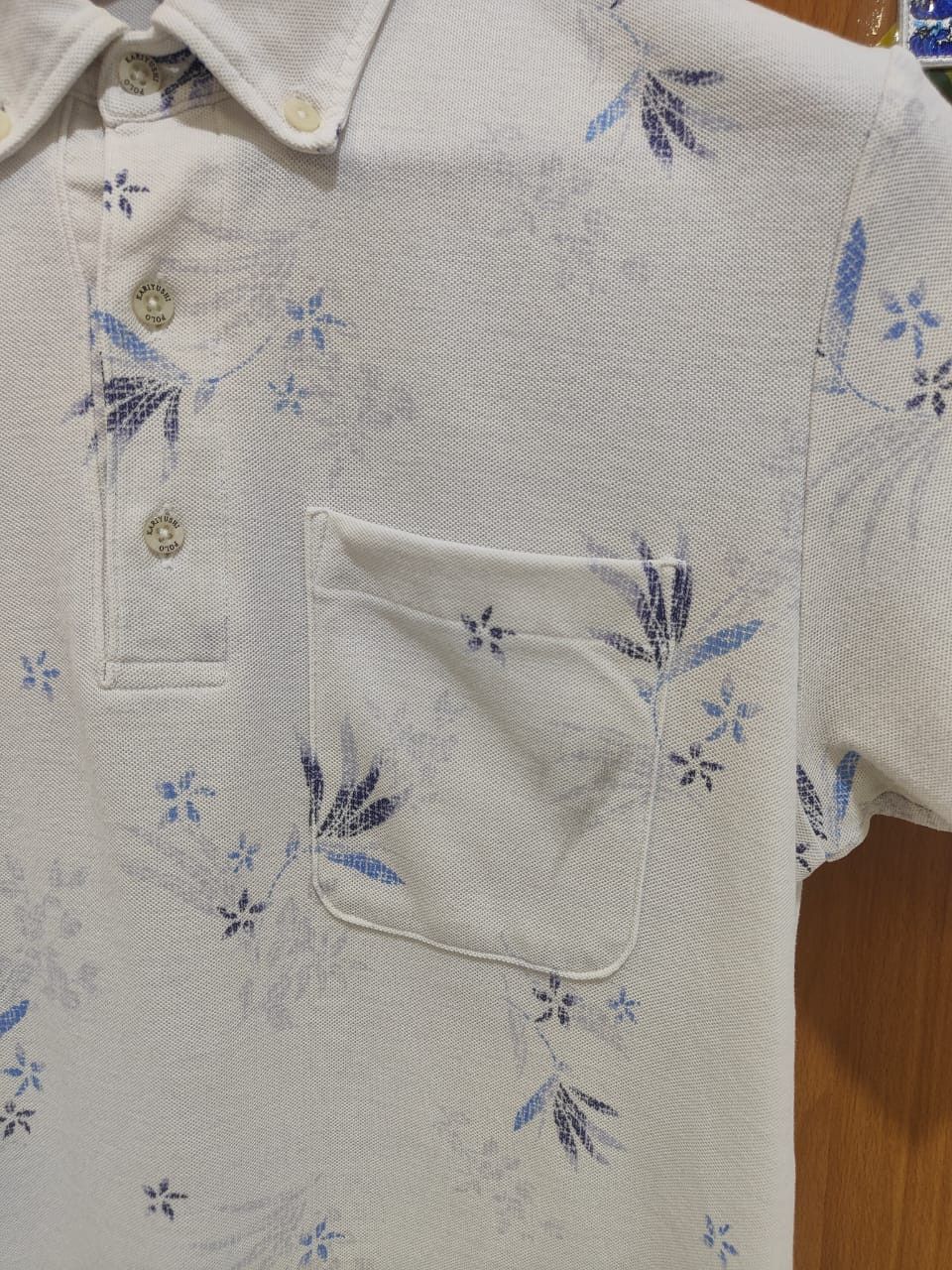 Japanese Brand vintage polo japan made in okinawa Kariyushi Polo Floral Tee Size US M / EU 48-50 / 2 - 8 Thumbnail