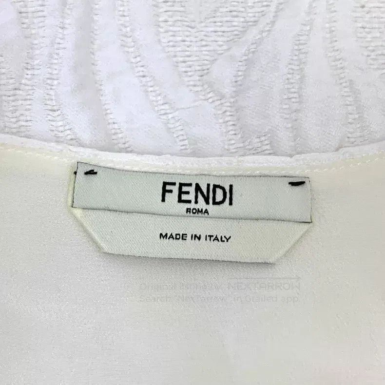 Fendi Fendi Ivory floral embossed design round neck sleeveless z Size XS / US 0-2 / IT 36-38 - 6 Thumbnail
