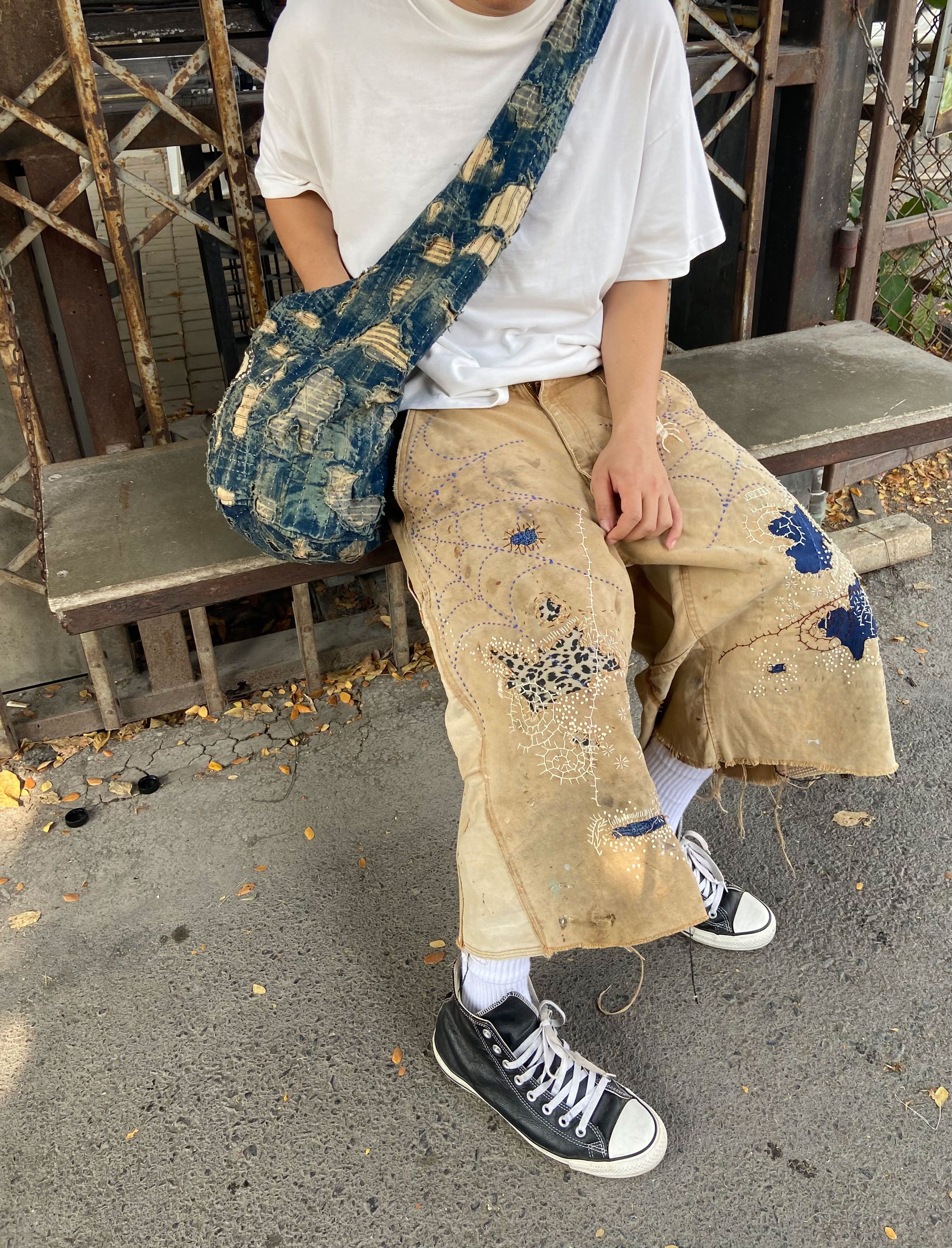 Japanese Brand Boro Patchwork Carhartt Carpenter Size US 33 - 6 Thumbnail