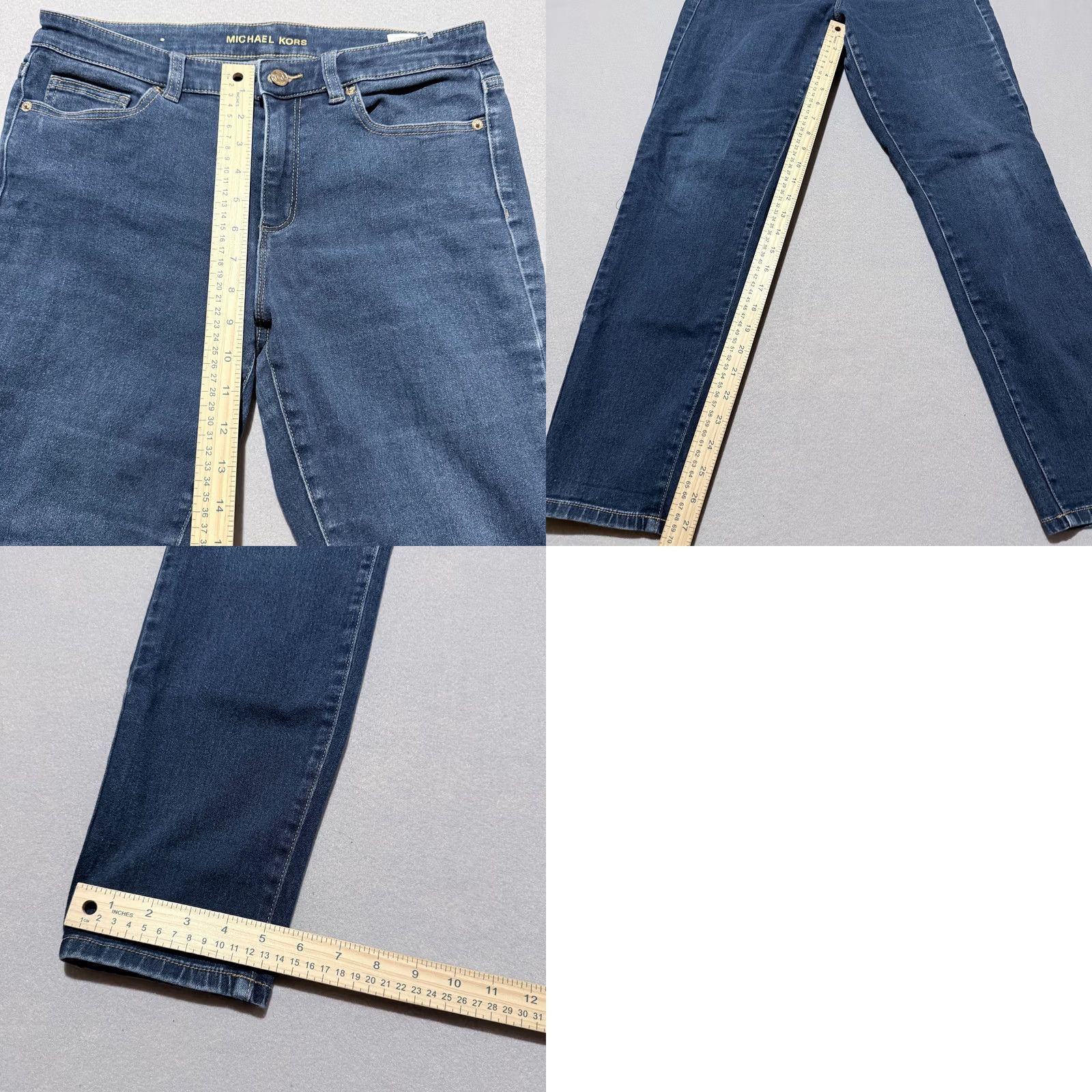 Michael Kors Michael Kors Izzy Skinny Jeans Women Blue Denim Mid-Rise Pockets Slim Fit 10 Size 32" / US 10 / IT 46 - 9 Thumbnail