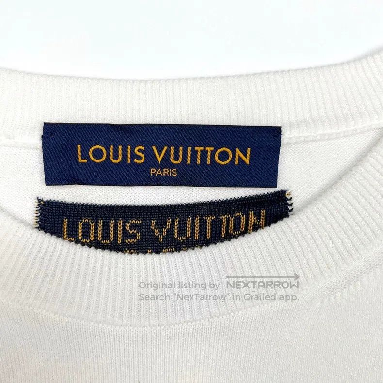 Louis Vuitton Louis Vuitton White Phantom Letter Knit Short Sleeve Size US M / EU 48-50 / 2 - 3 Thumbnail