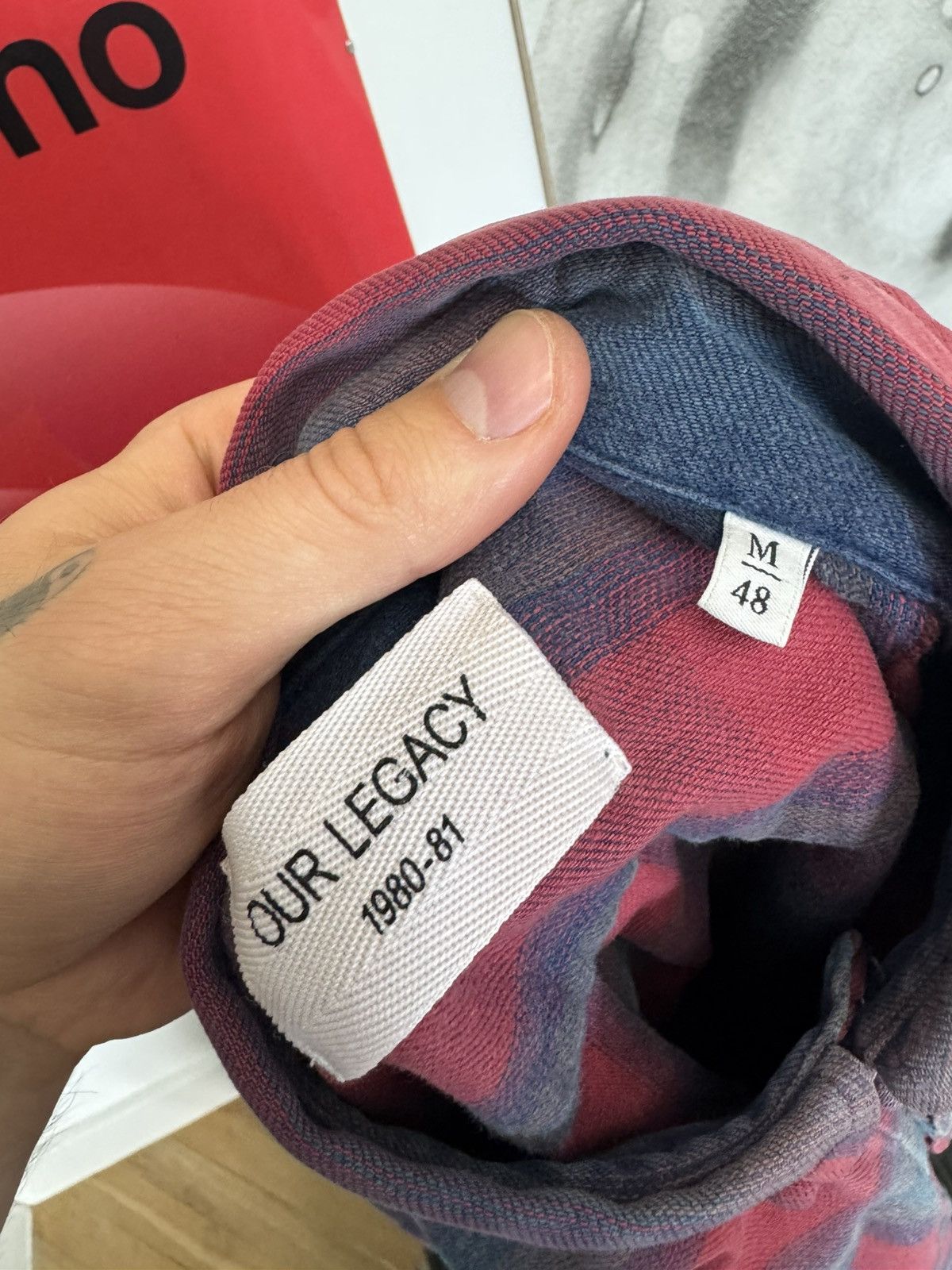 Our Legacy Our Legacy Checkered Button Up Shirt Bleach Flannel Rare Size US M / EU 48-50 / 2 - 4 Thumbnail
